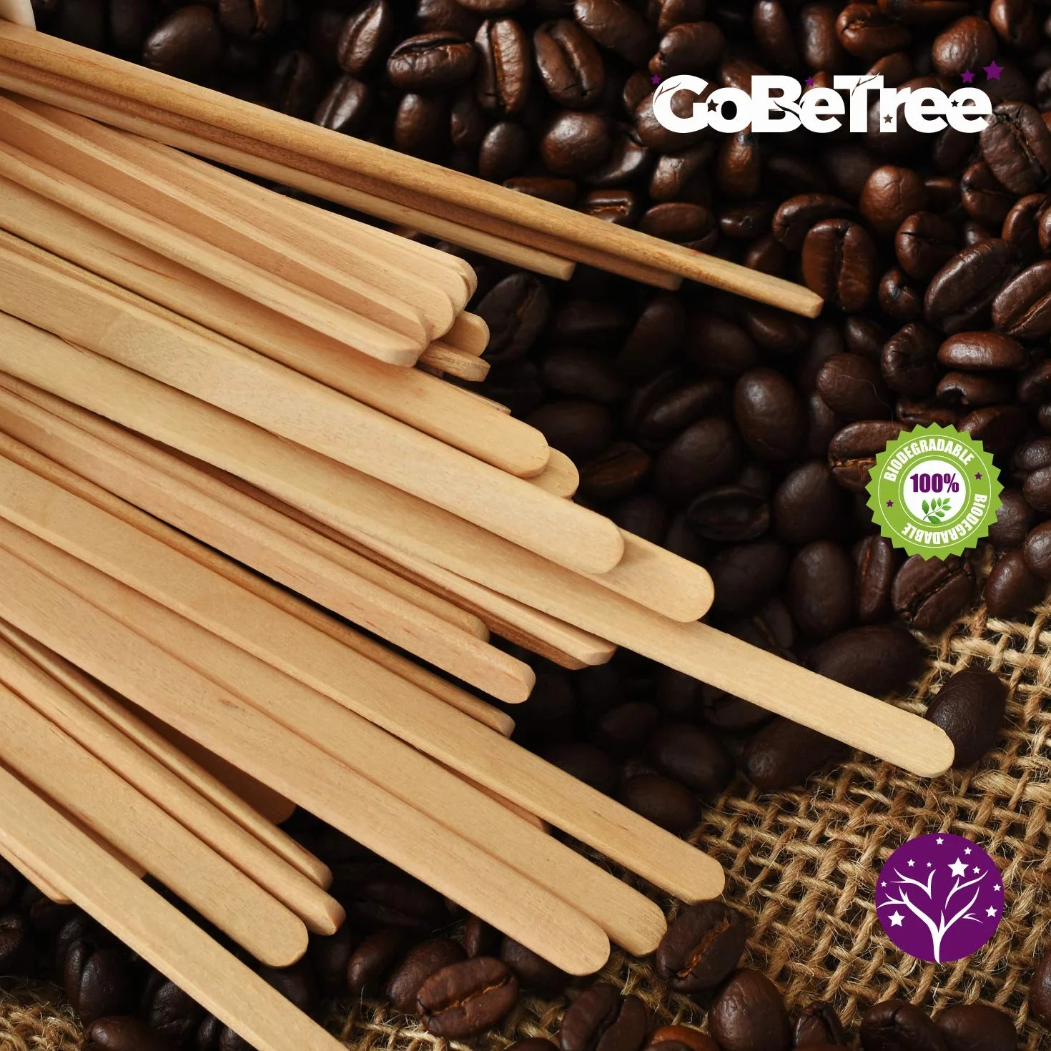 1000 palettine caffè in legno 11 cm bastoncini usa e getta mescolare caffè tè agitatori artigianato