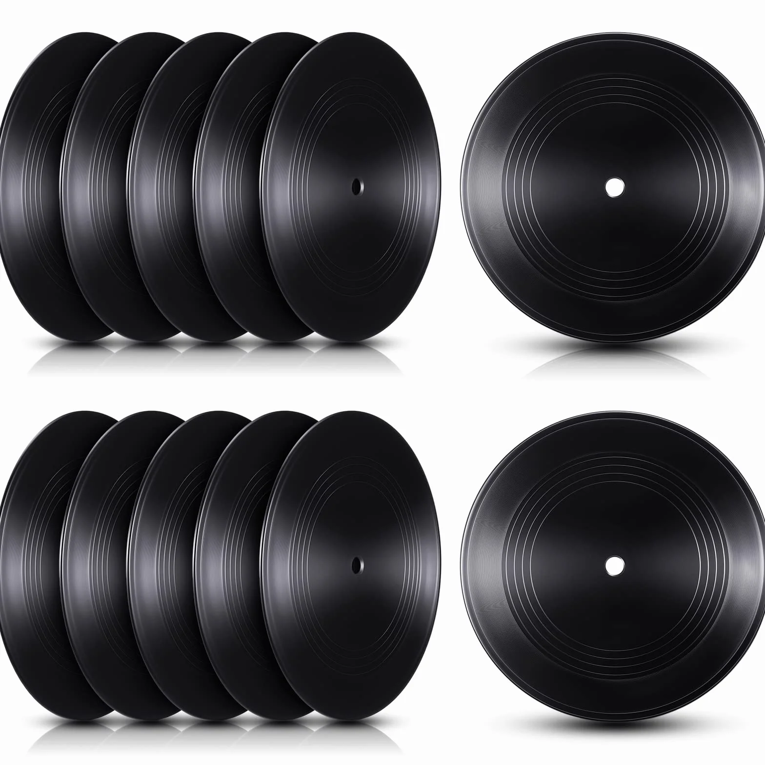 Dischi in vinile vuoti 17,8 cm nero per decorazione parete estetica indipendente