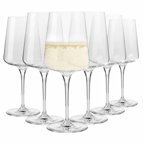 Crystal Glass bicchieri da vino bianco e frizzante set di 6 vetro senza piombo lavabili in lavastoviglie