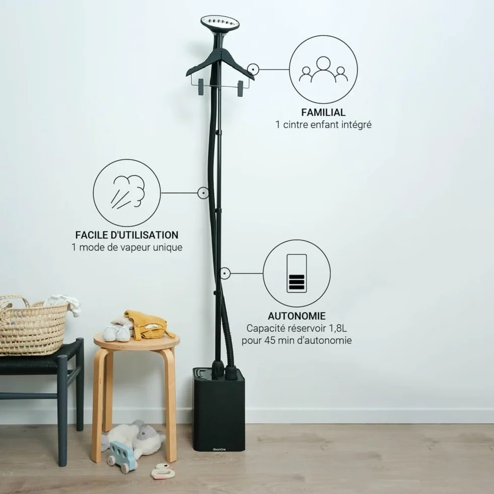 STEAMONE Ferro da stiro a vapore 1900 W 40 g/min 1800 ml verticale 45 min autonomia
