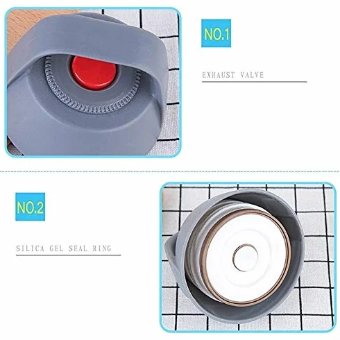 Contenitore termico sottovuoto per il pranzo, contenitore termico in acciaio inox, design a tenuta stagna, mantiene il cibo caldo, perfetto per pranzi e preparazione dei pasti