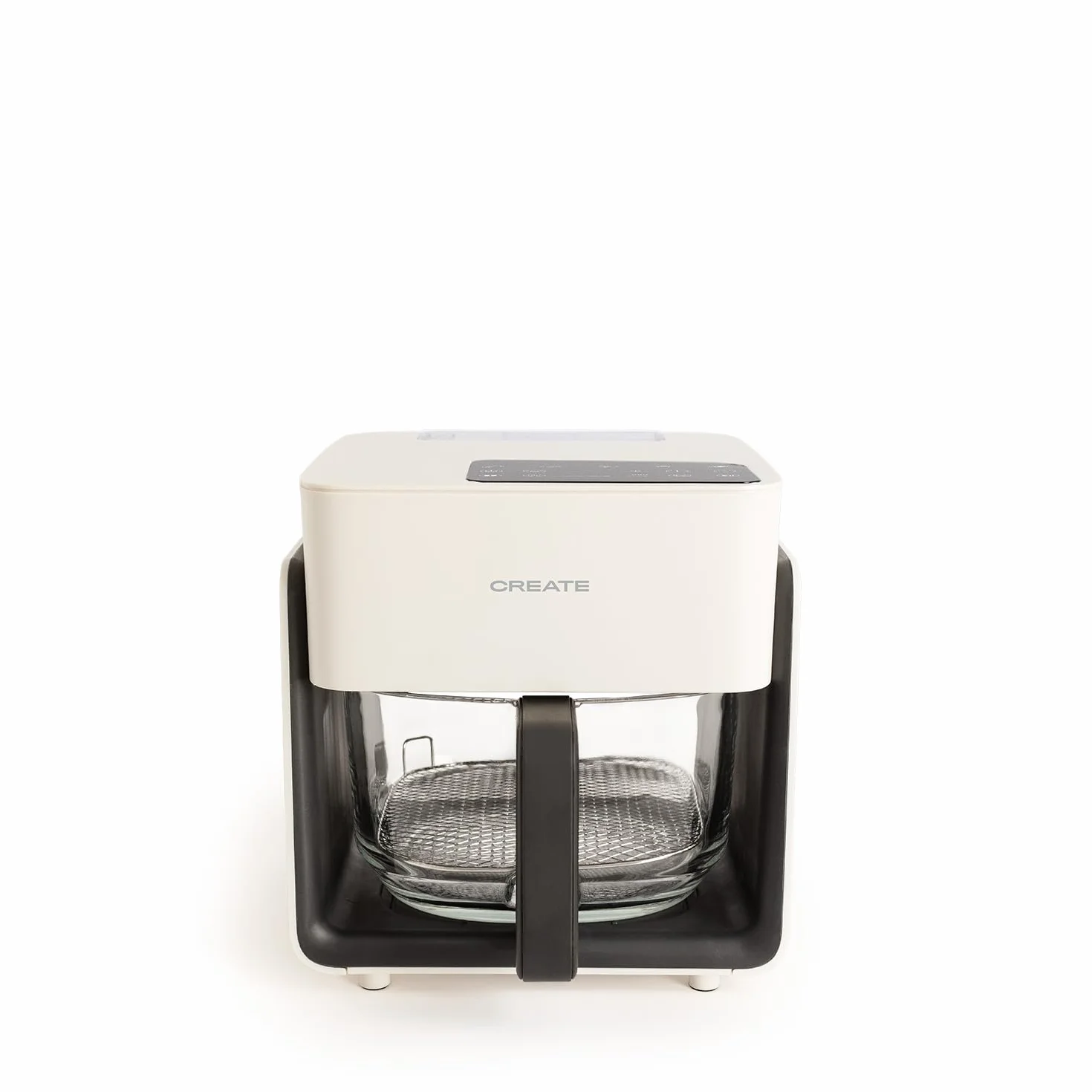 CREATE/AIR FRYER STUDIO CRYSTAL/Friggitrice senza olio 4,2 L con vaporizzatore d'acqua bianco panna/Capacità per 5-6 porzioni, 6 programmi, controllo di tempo e temperatura, 1300W