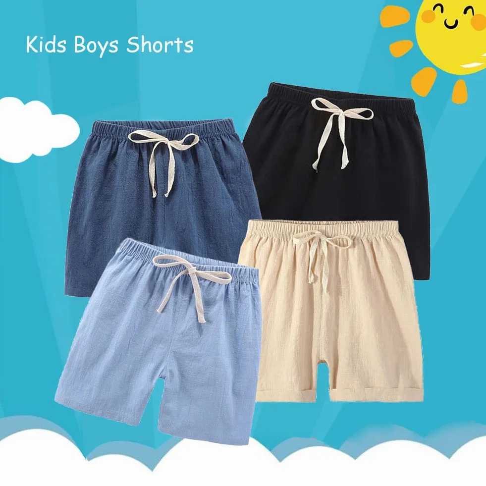 FedMois Pantaloncini Cotone Bambini Ragazzi, Confezione da 4