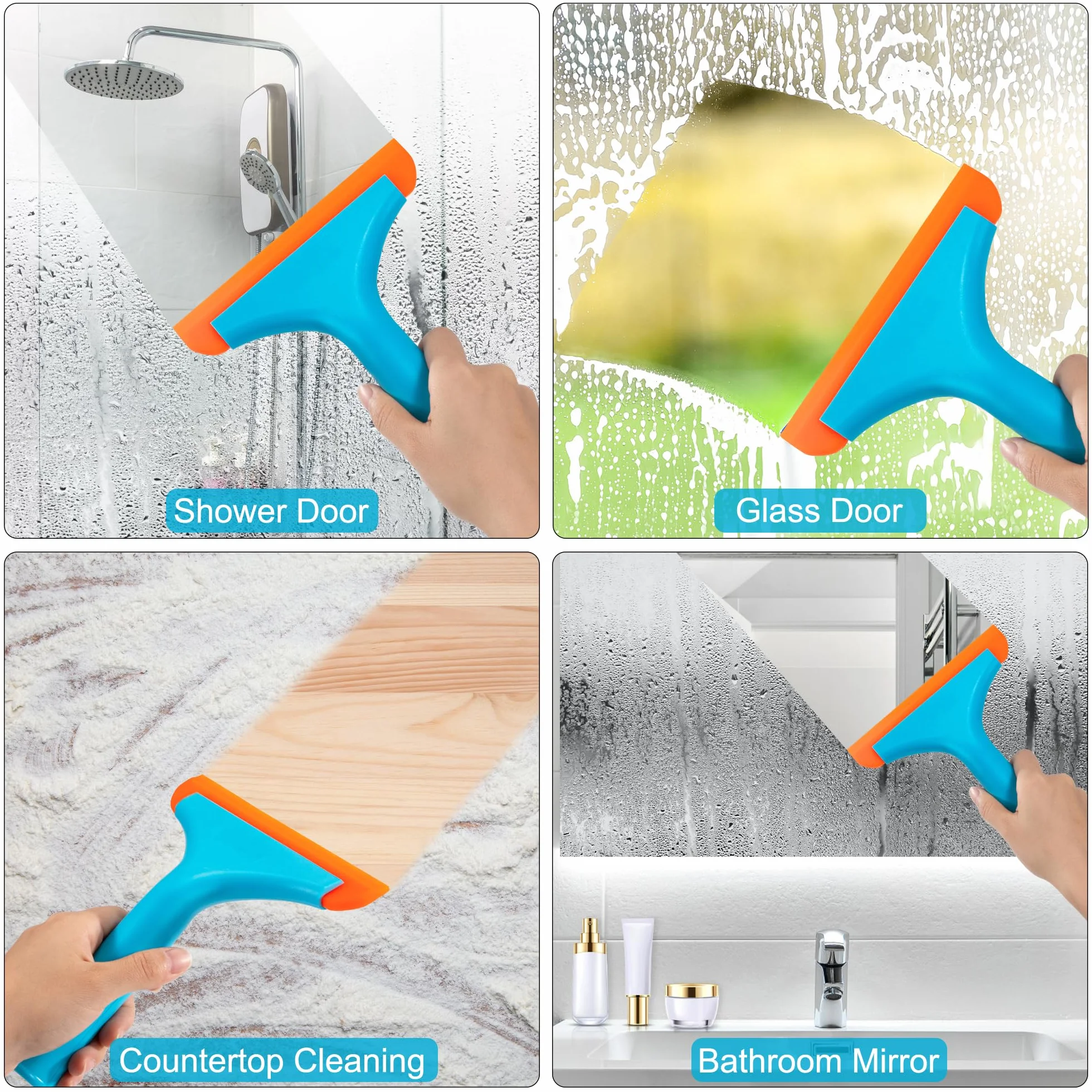 Tergicristallo per Doccia in Silicone Multiuso 3 Pezzi
