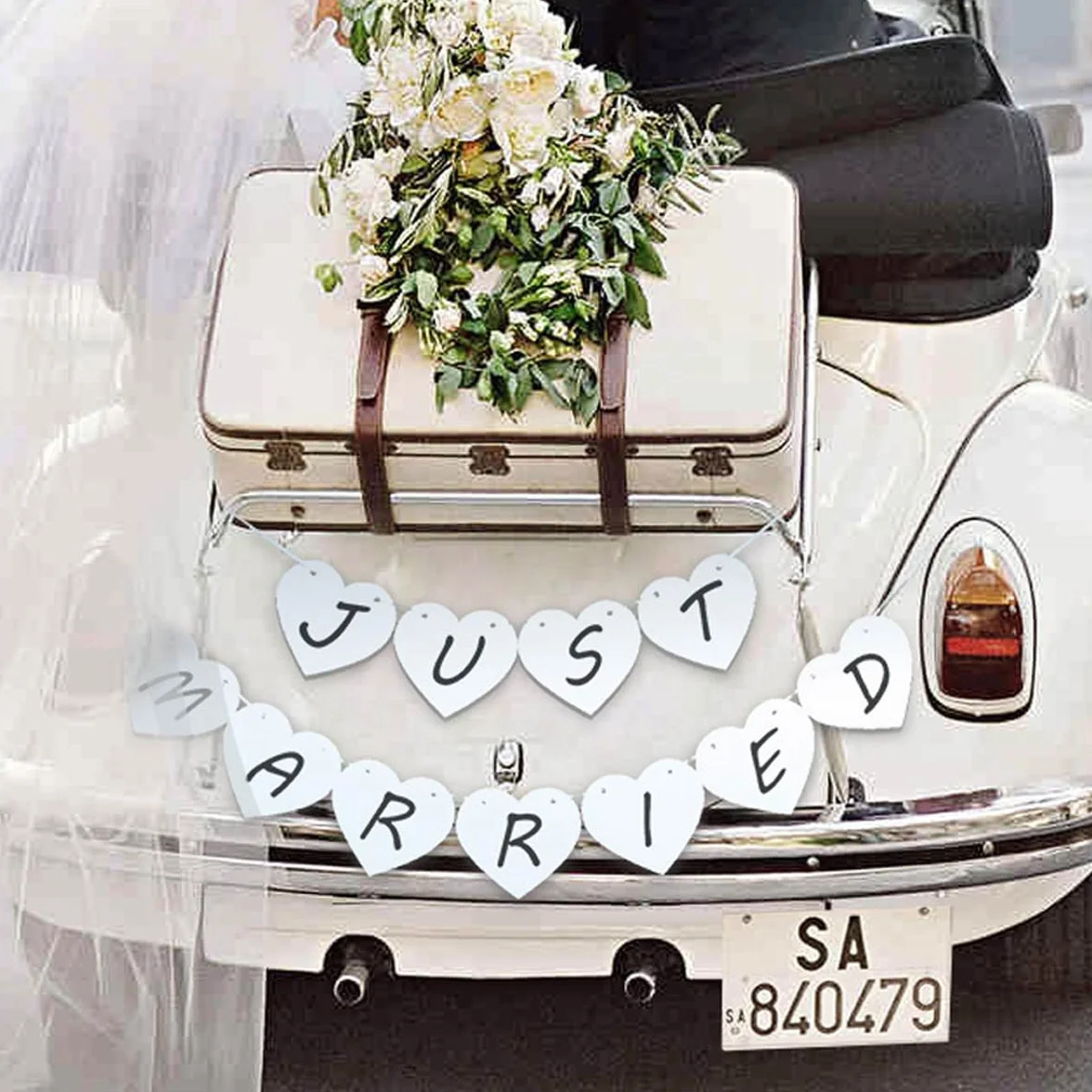 Jonami Foto Booth Props Matrimonio, Accessori Divertenti per Nozze Bandierine Oggi Sposi Selfie