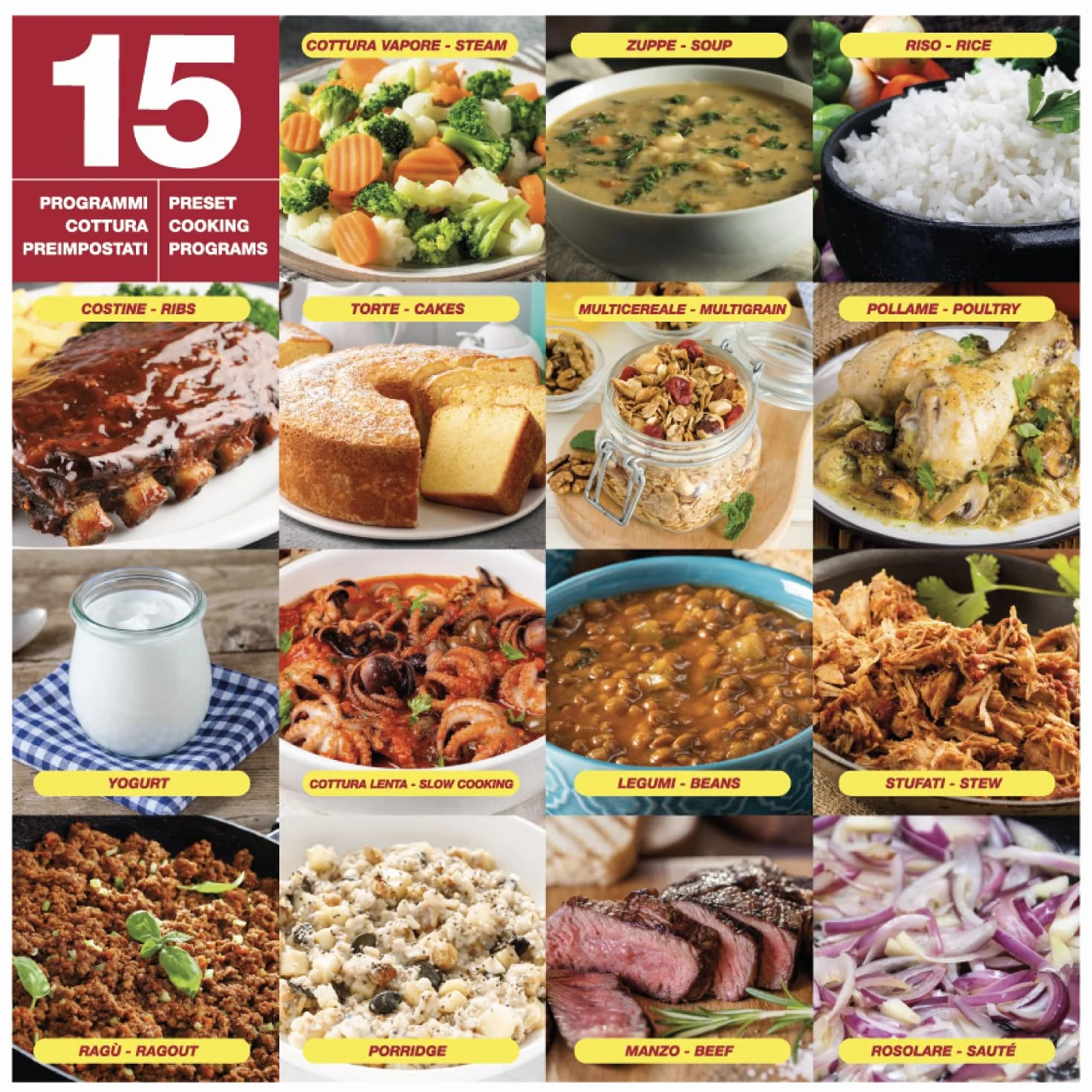 BEPER P101COS002 Pentola Multicooker a Pressione 6 Litri 1000W 15 Programmi Slow Cooker Timer 24h