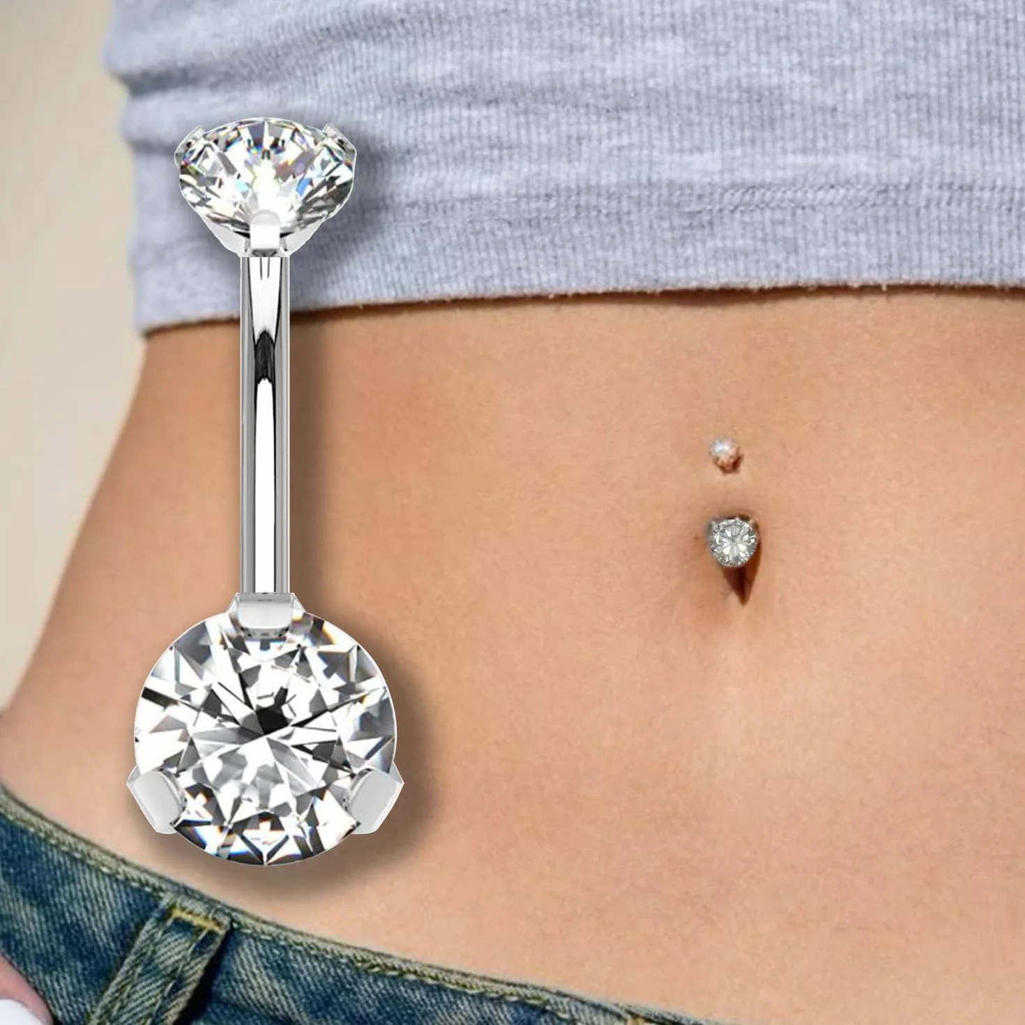 WARRIOR Piercing Ombelico STERILE Acciaio Chirurgico 316 L Banana