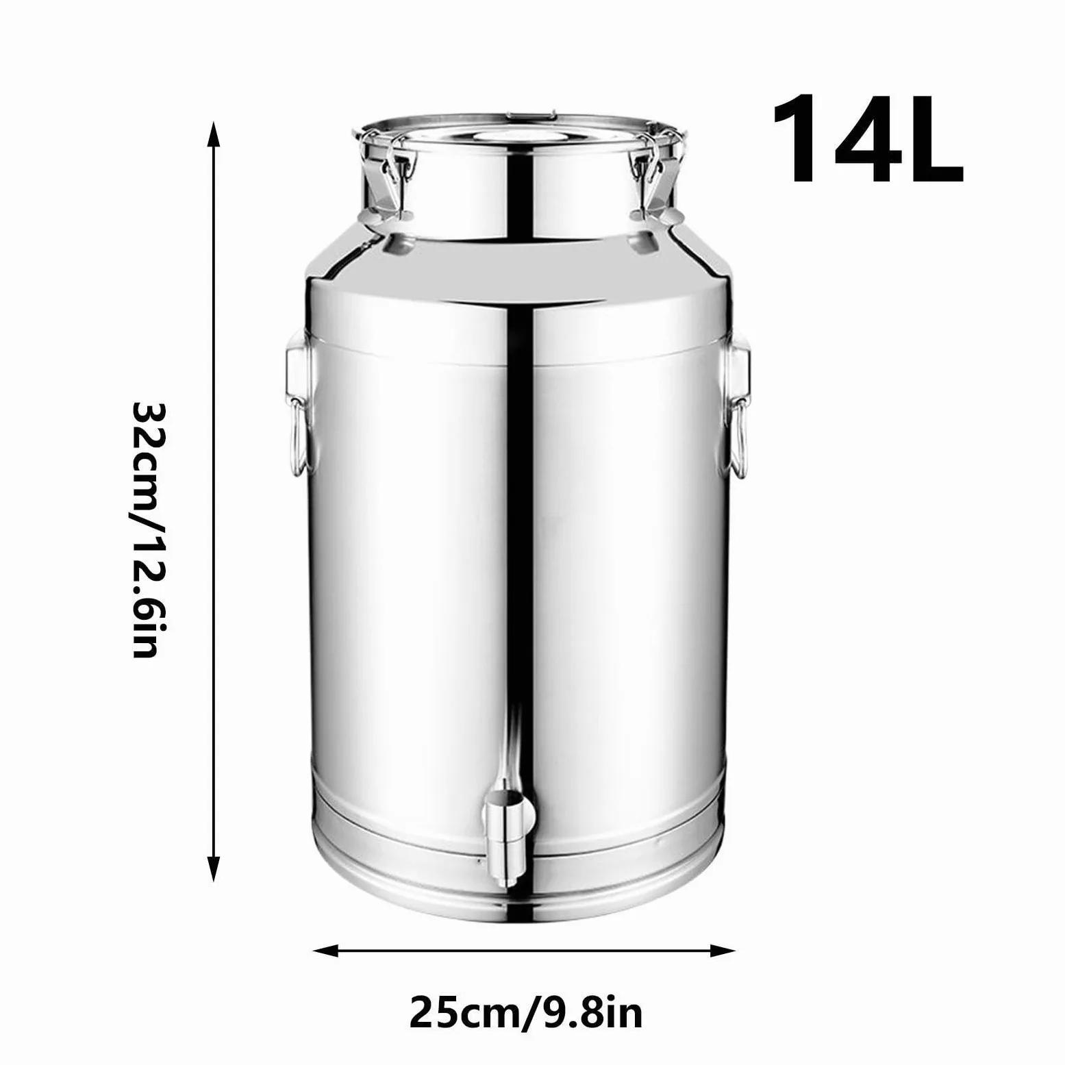 Contenitore Per Olio Da Cucina Capacita 5 Litri 9 Litri 14 Litri Chiusura | Recipiente Grassi Cottura Per Latte Vino Alimenti Farina Caffe Zucchero