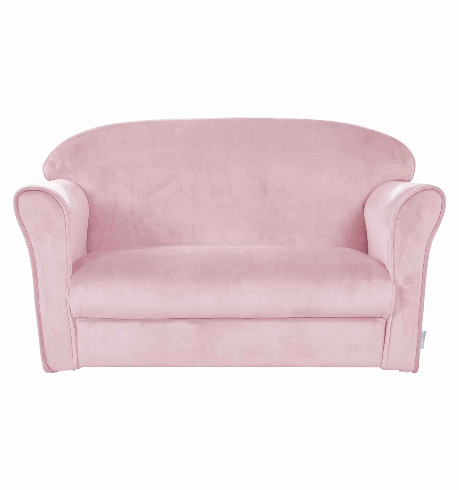 roba Divano per Bambini Lil Sofa - 2 Posti - con Braccioli - Tessuto in Velluto - Morbido e Soffice - Arredamento per Bambini - per la Cameretta - dai 18 Mesi - Rosa