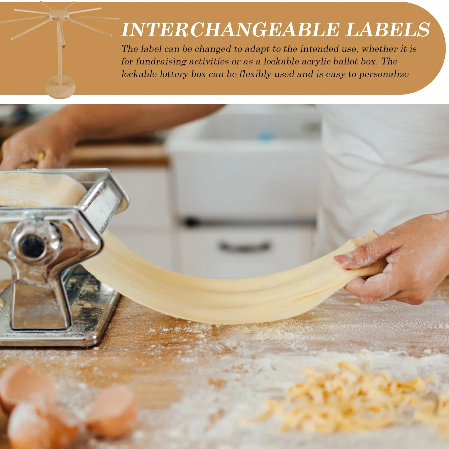 Stendino per la pasta in legno: Stendino per pasta pieghevole in legno con 9 bracci rimovibili per fino a 4,5 kg, supporto per pasta riutilizzabile e versatile con base pieghevole per pasta