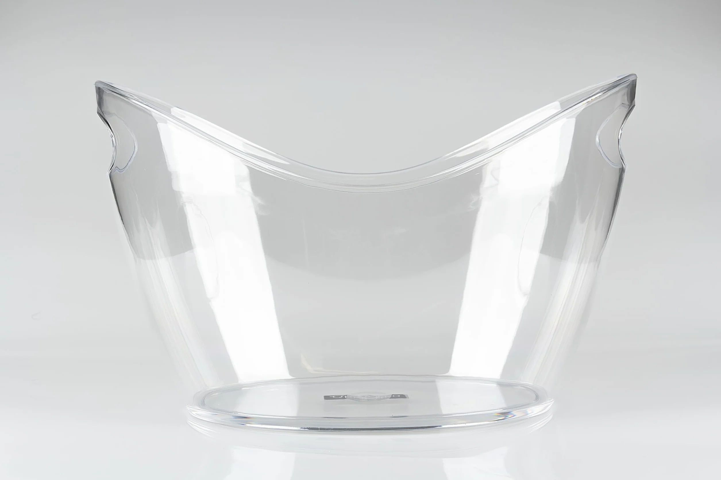 Secchio ghiaccio trasparente | 12L capacità | Manico ergonomico | Anelli salvagoccia integrati | Per vino e bevande | Riutilizzabile e resistente, Trasparente, 40,5 x 29 x 24,5 cm, Plastic