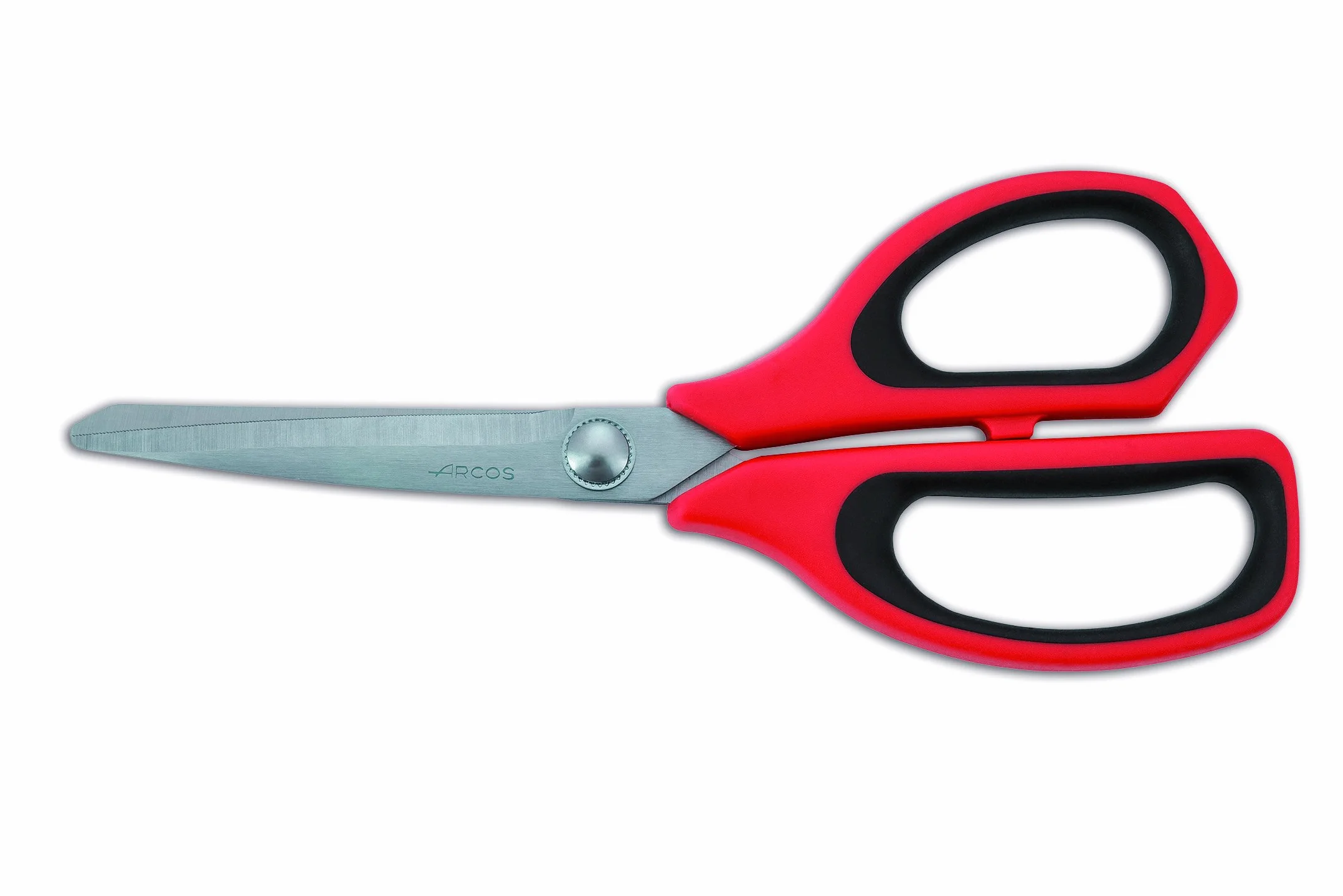 Arcos Serie Prochef - Forbici da Cucina - Lama Acciaio Inossidabile 215 mm - Manico Polipropilene Colore Rosso e Nero