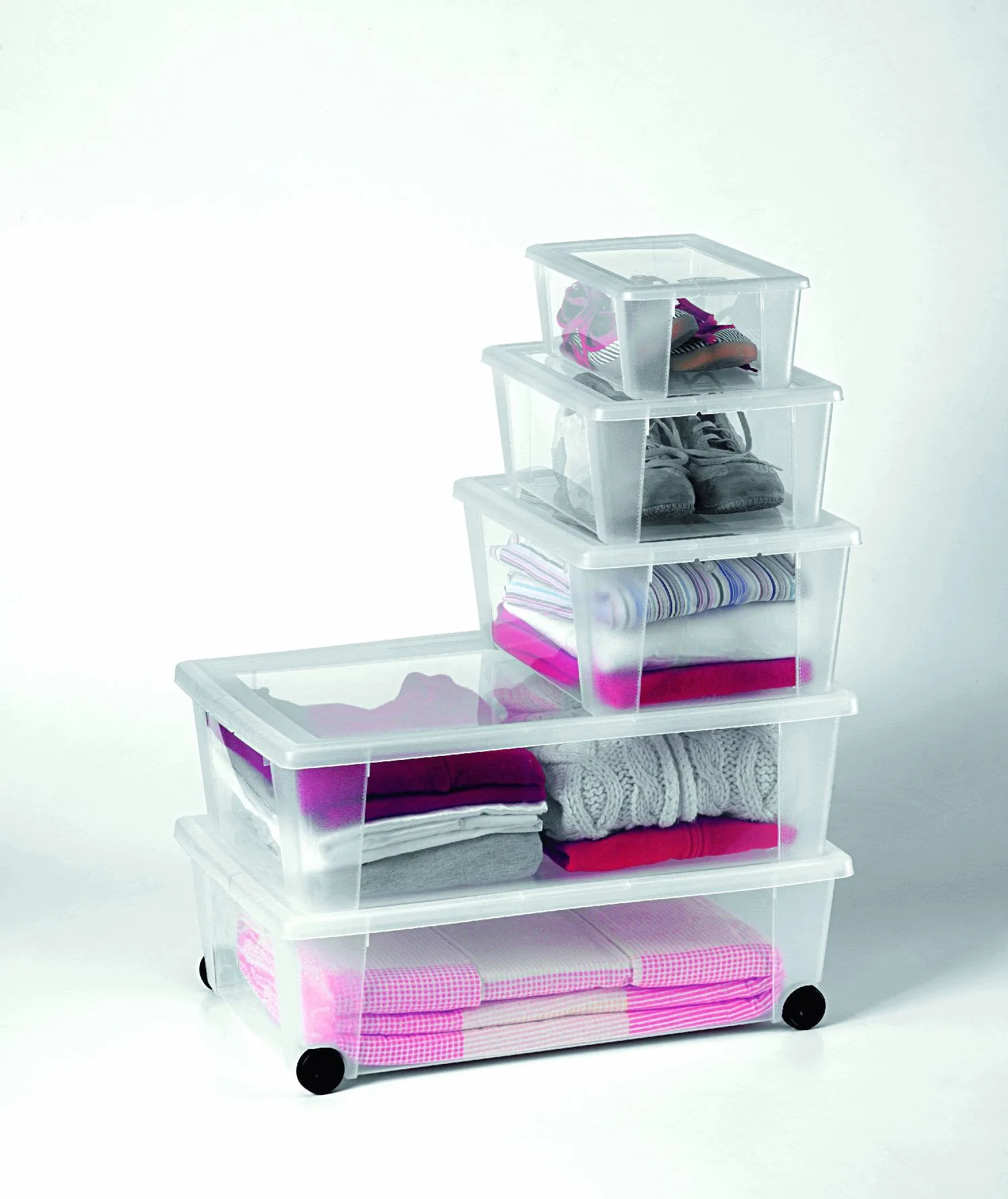 Stefanplast Visualbox Scatola Multiuso con Chiusura a scatto Trasparente XL 39x29x17 cm