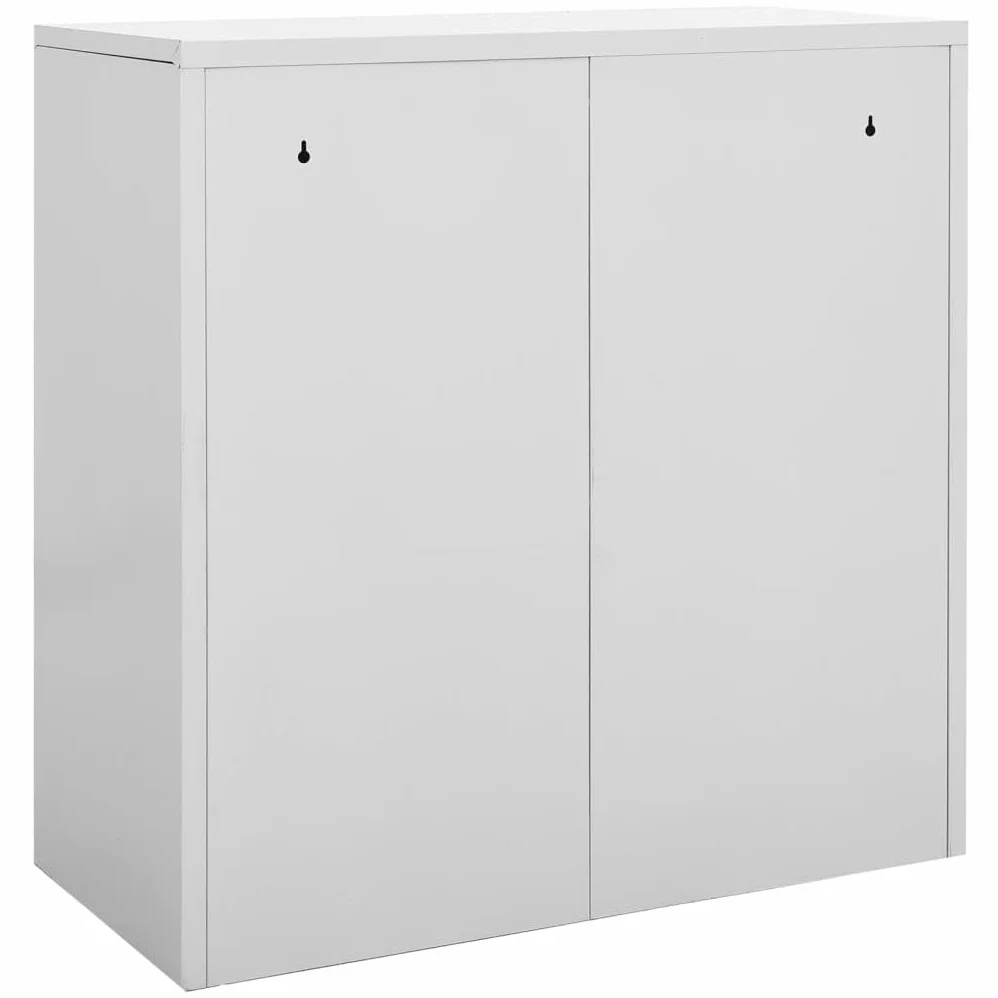 Armadio per archiviazione Armadio multifunzionale Armadio portaoggetti Armadietto con Chiave Grigio Chiaro 90x45x92,5 cm in Acciaio Adatto per camera da letto, soggiorno, ufficio