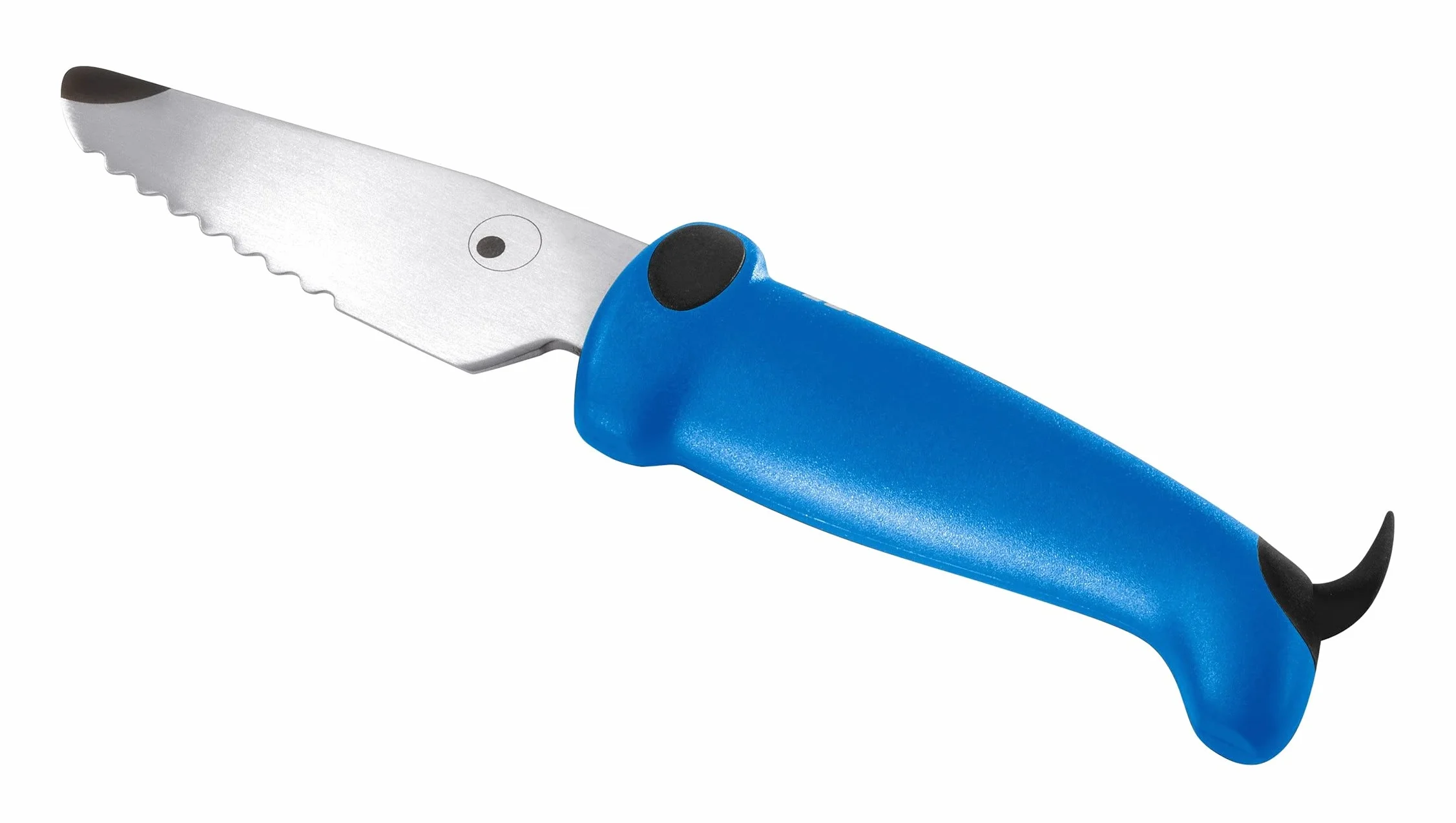 KUHN RIKON Kinderkitchen - Coltello per cani con lama seghettata, colore: blu