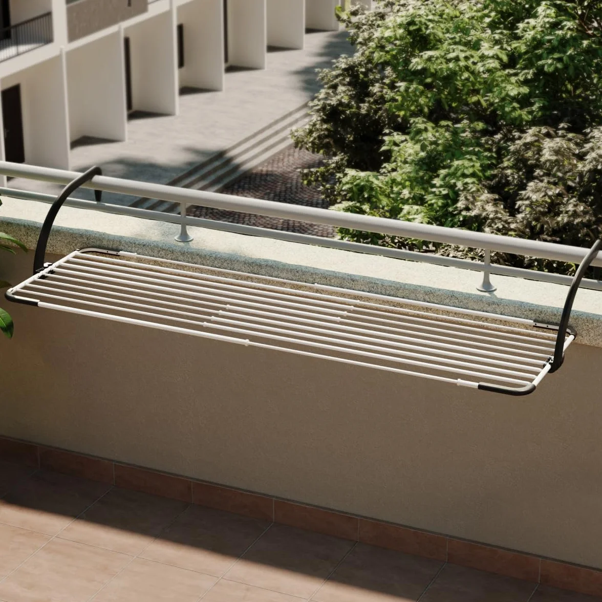 Vileda Brezza Extend Stendibiancheria Estensibile in Acciaio e Resina 20 mt 188x55x30 cm