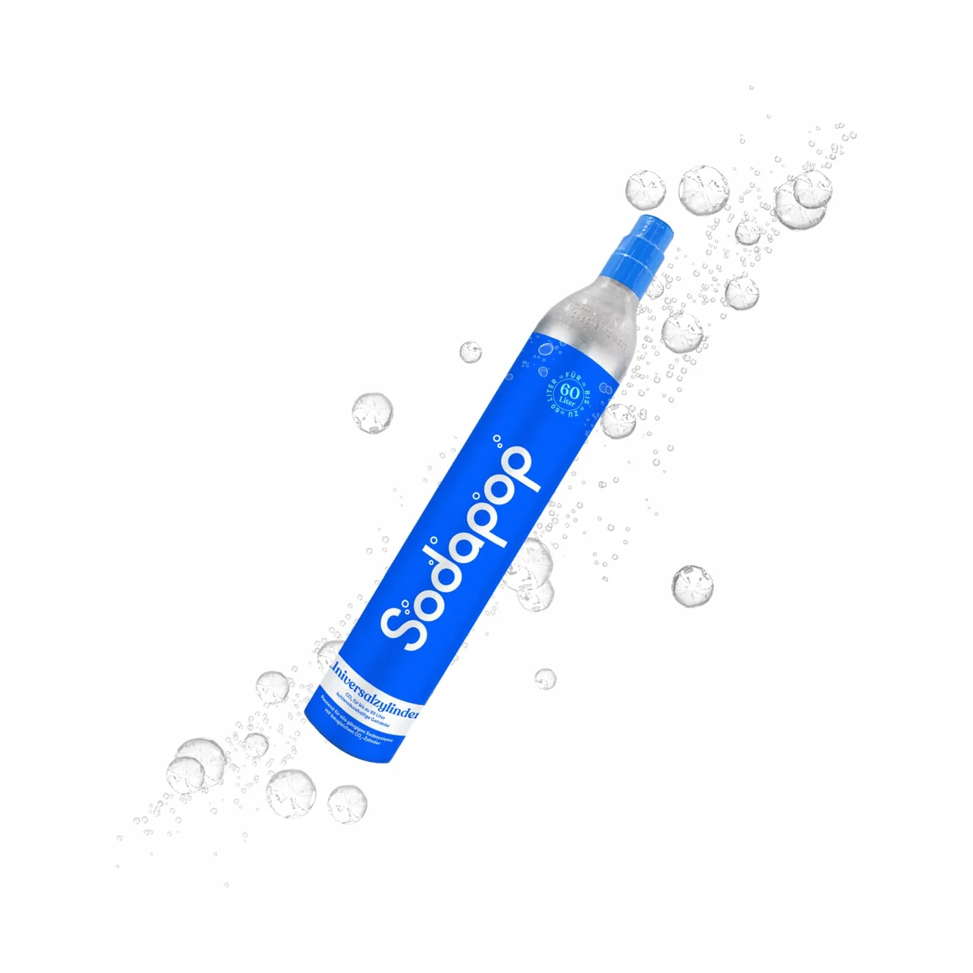 Sodapop Cilindro Universale CO₂ 425 g per Fino a 60 Litri Acqua Frizzante