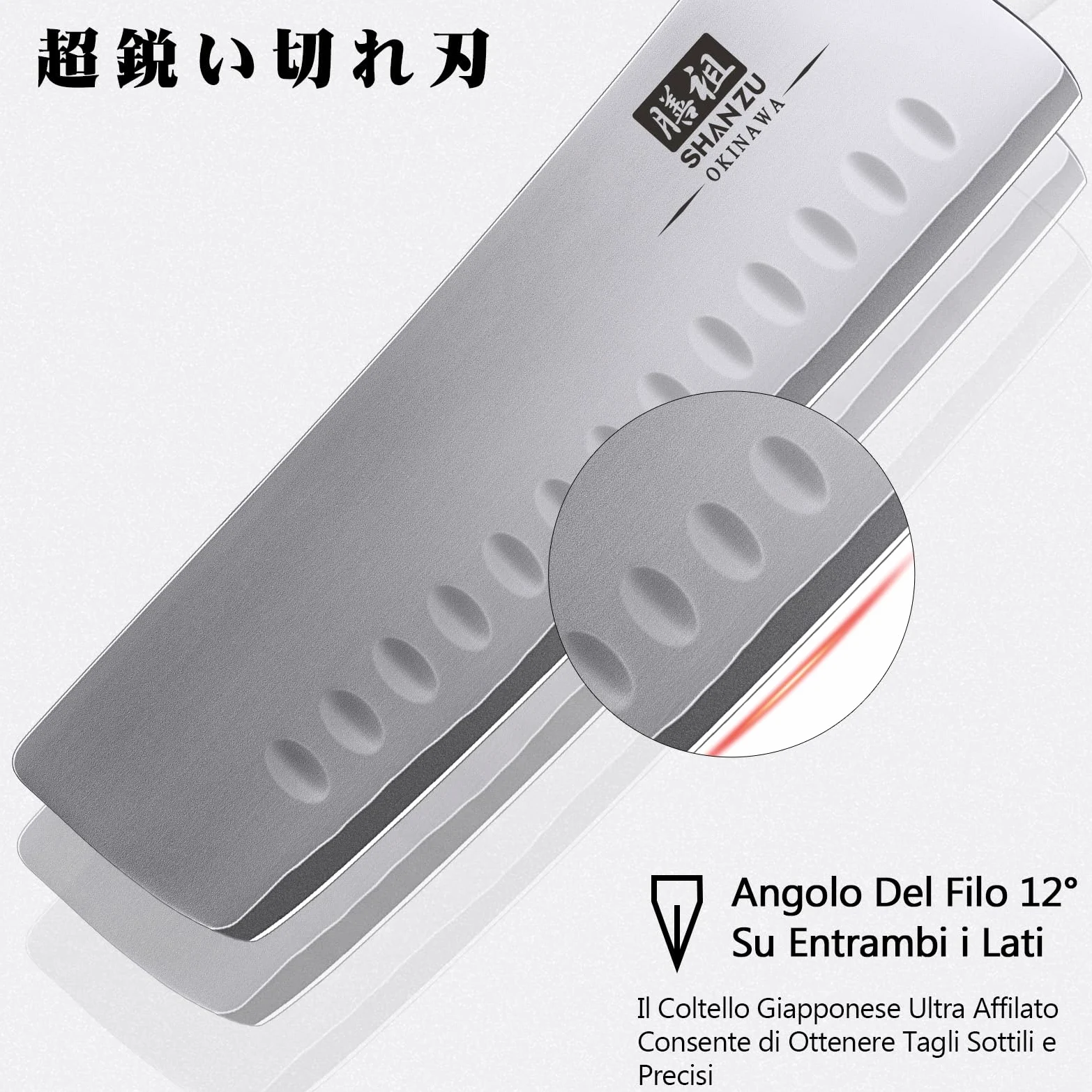 SHAN ZU Coltello Nakiri 18cm, Coltello da Cucina Giapponese per Carne e Verdure, Coltello da Chef Lama Acciaio Inossidabile ad Alto Tenore di Carbonio 10Cr15Mov e Impugnatura Ergonomica in Legno Pakka