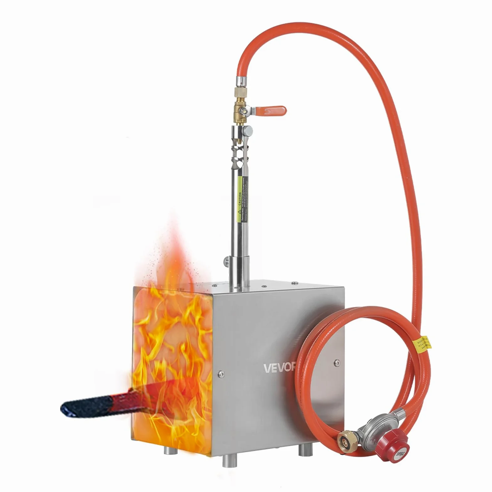 VEVOR Forgia a Gas Propano Portatile, Forno da Fucina a 1 Bruciatore, per Fabbricazione di Coltelli e Forgiatura dei Metalli, Coltellini Maniscalchi Fabbri Ferrai, Temperatura Max. 1427 ℃, Forma