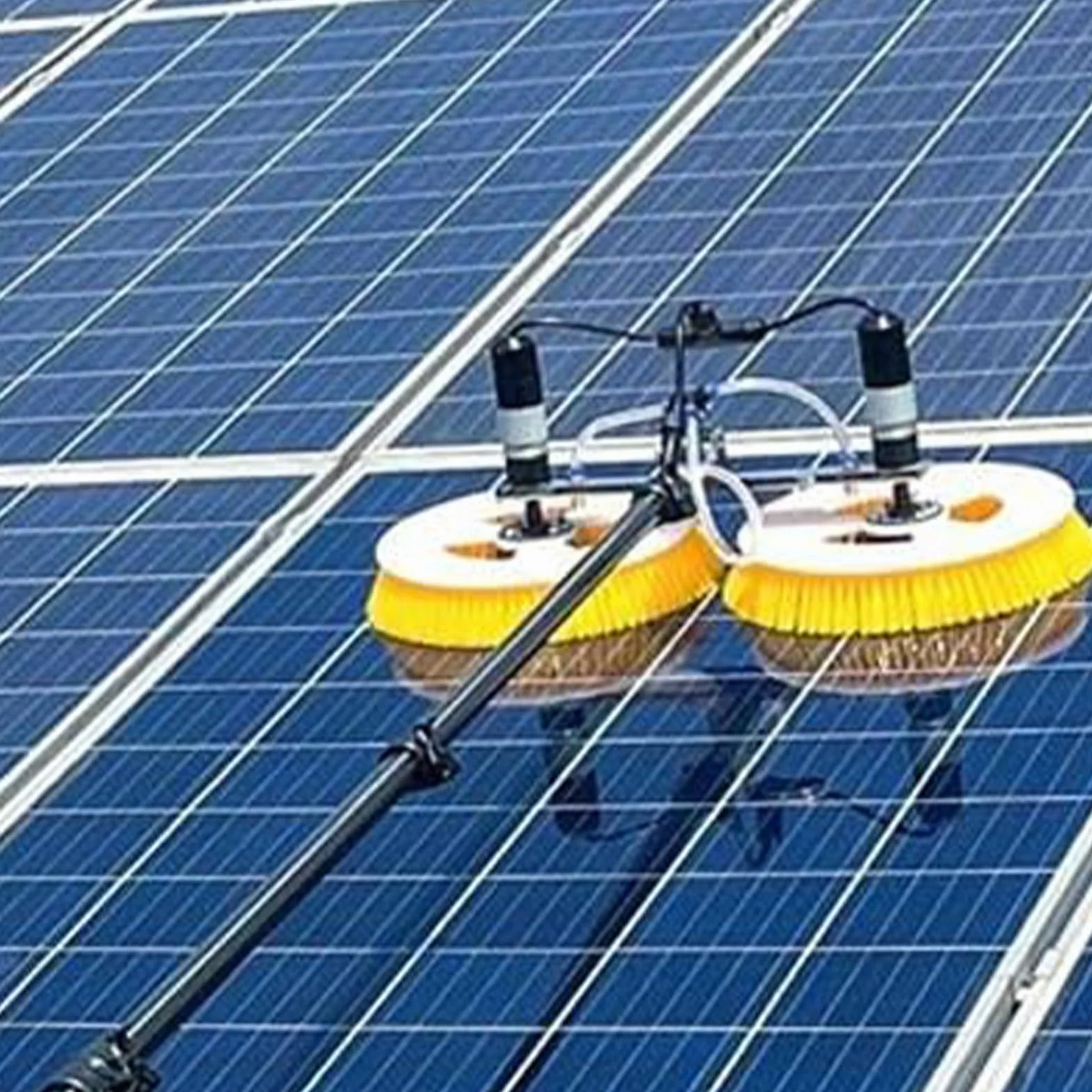 Macchina per la Pulizia dei Pannelli fotovoltaici con Asta telescopica, Attrezzatura per la Pulizia dei Pannelli solari a Doppia Testa Robot pulitore Solare,GPBB7.5M