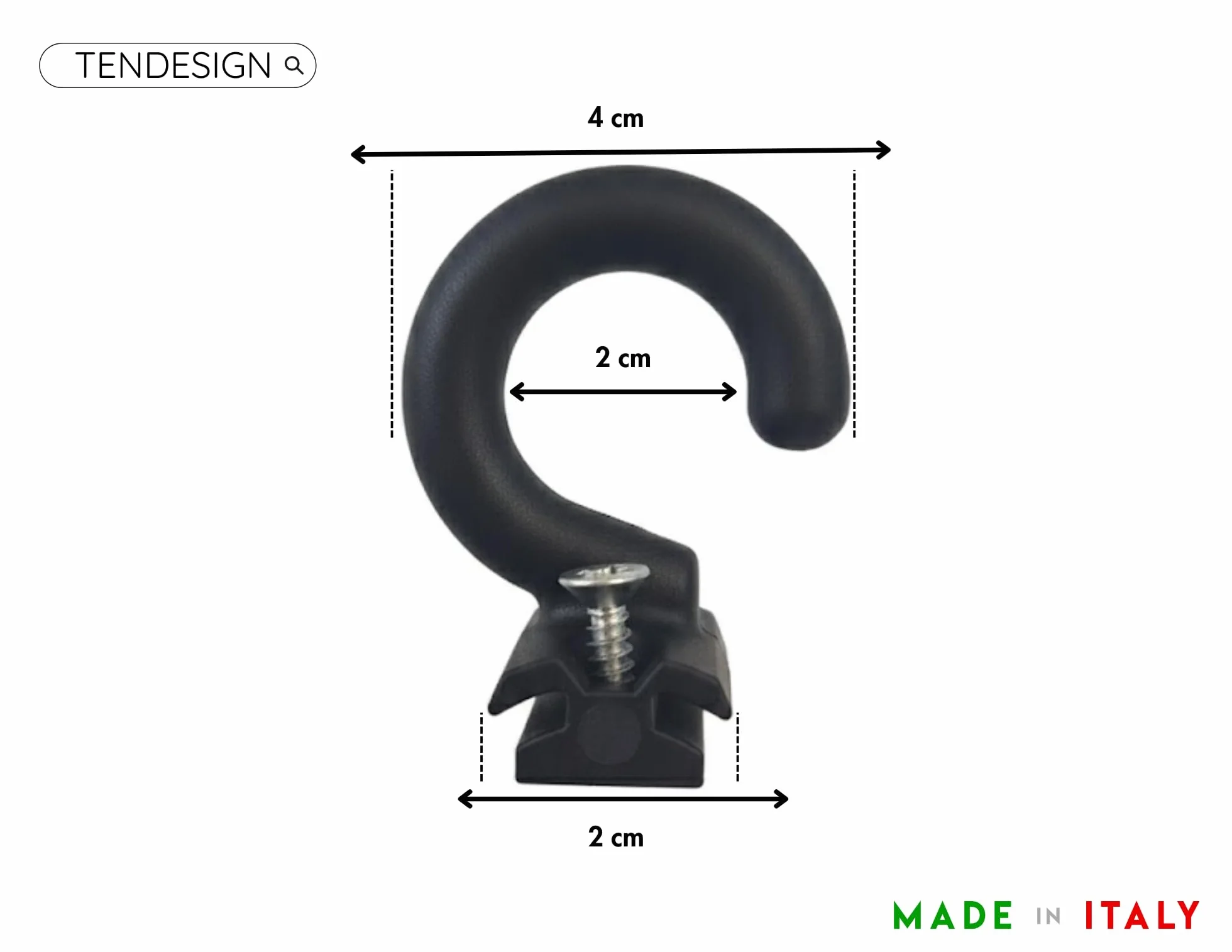 Ganci per Tenda da Sole Inox 1 Coppia - Viti di Fissaggio Incluse - Ancoraggio Telo a Ringhiera o Pavimento - Nylon Resistente