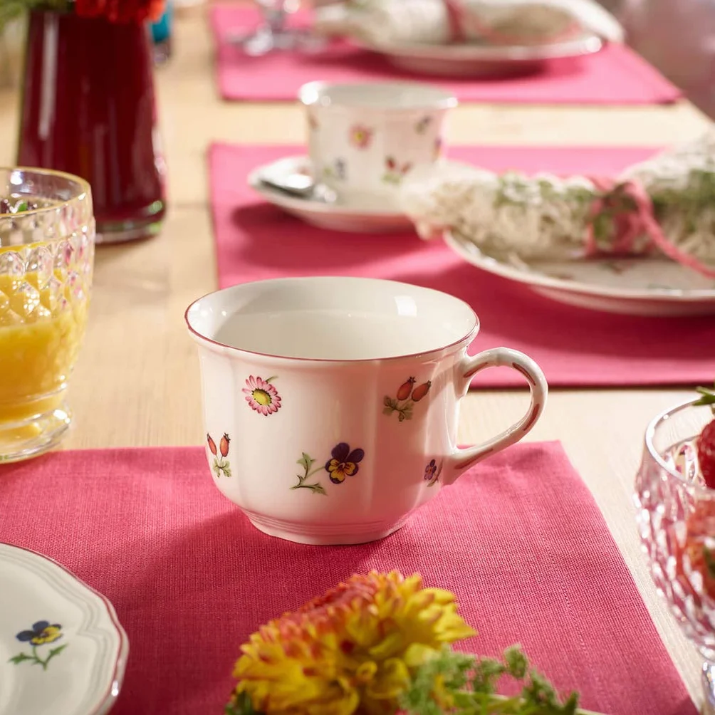 Villeroy & Boch Petite Fleur Tazza, 350 ml, Altezza: 7.5 cm, Porcellana Premium, Multicolore, 6 unità