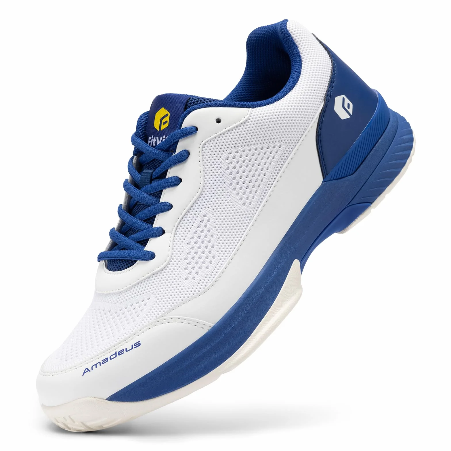 FitVille Buty do Tenisa Męskie Extra Szerokie Antypoślizgowe Badminton Wewnętrzne Oddychające Sneakersy Fitness