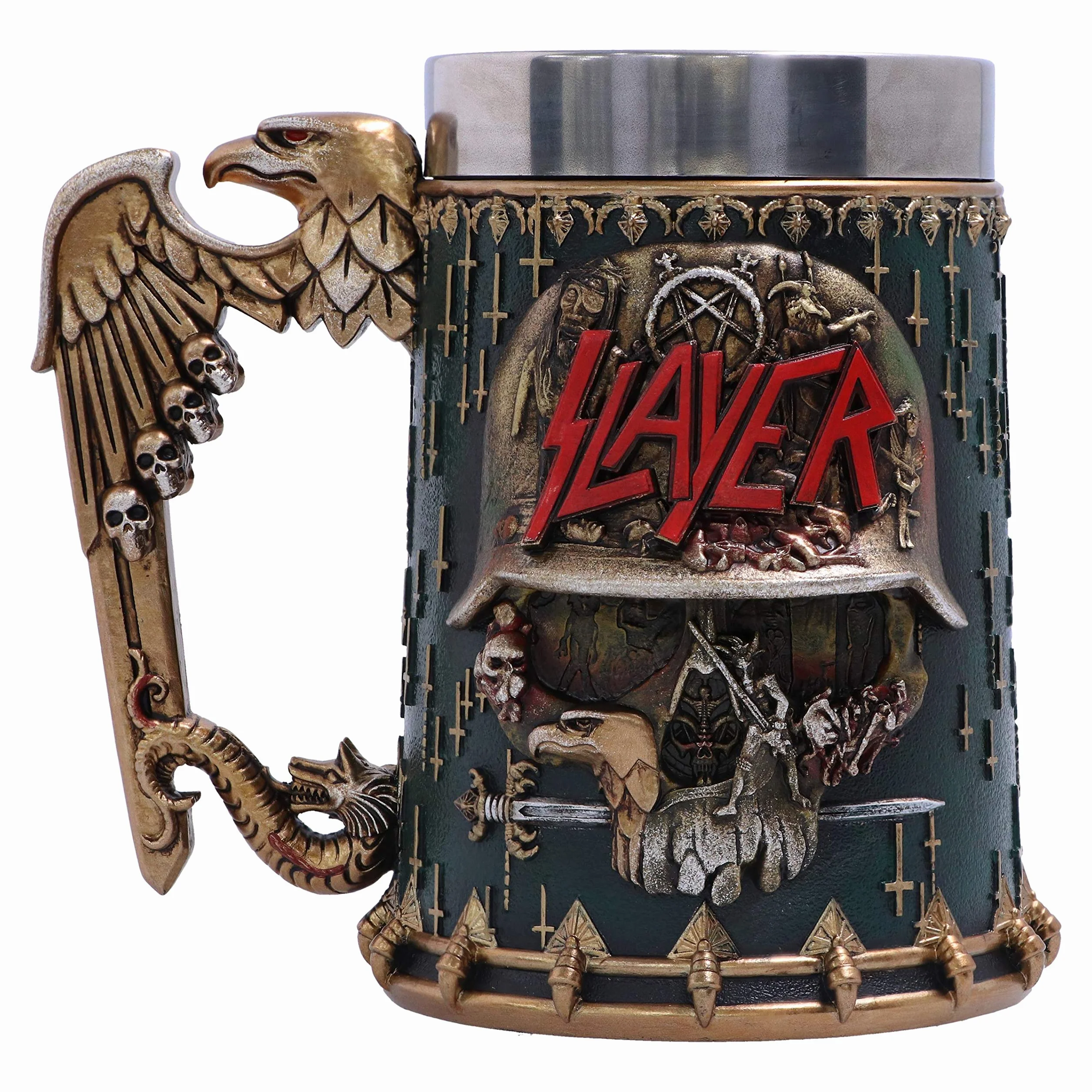 Nemesis Now Boccale con Licenza Ufficiale Slayer Eagle Helmet Skull Logo
