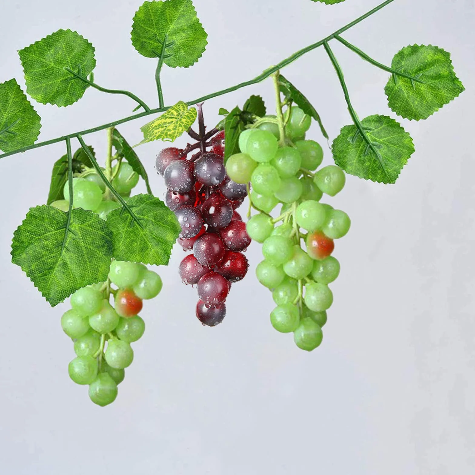 Uva Finta Artificiale 15 Pezzi Decorativi Grappoli per Decorazione Vino