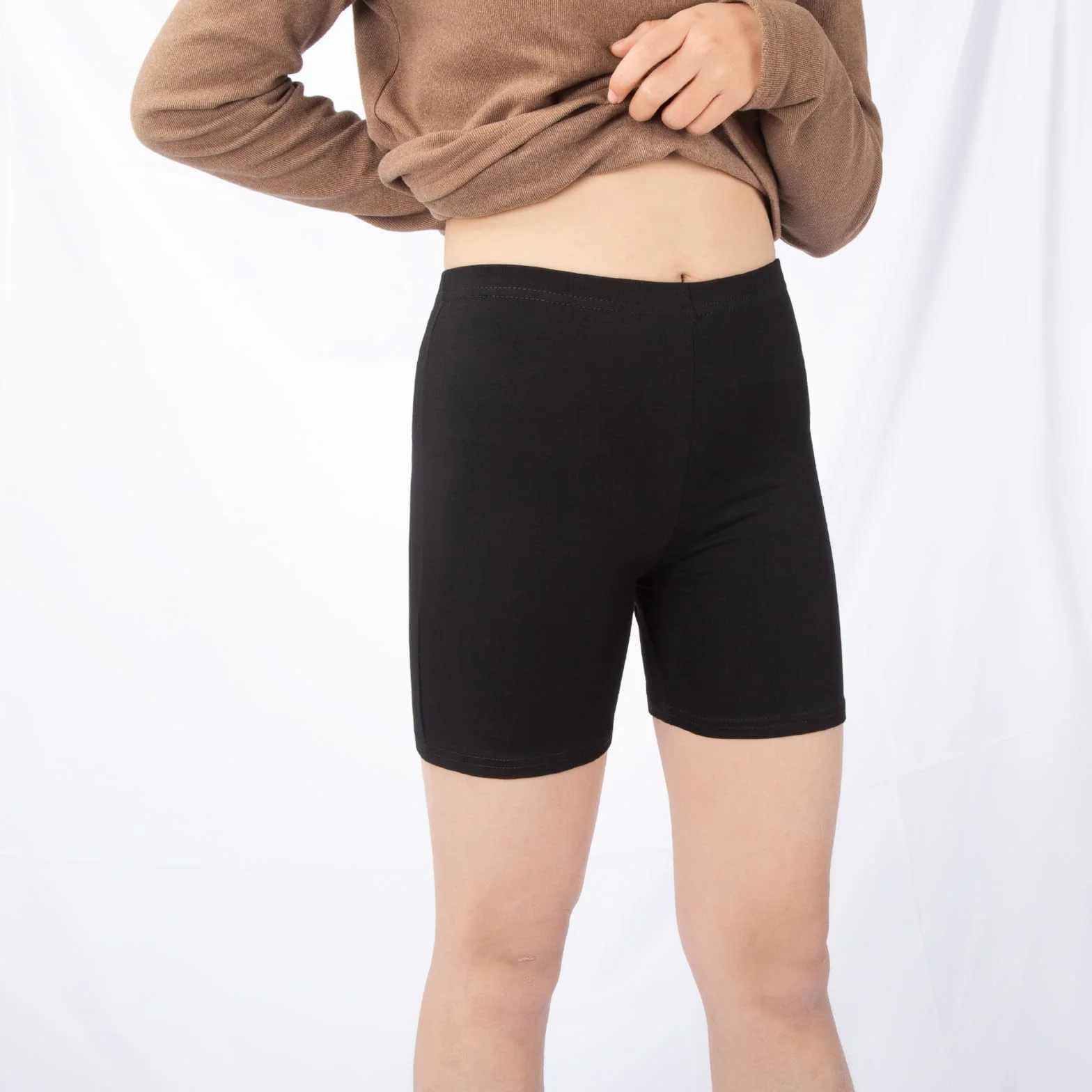 Pantaloni corti da ciclismo bambina cotone 2-12 anni 6 paia leggings sportivi