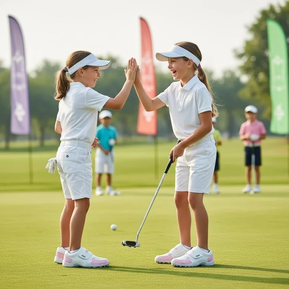 Scarpe da Golf per Bambini Outdoor Impermeabile Traspirante Antiscivolo
