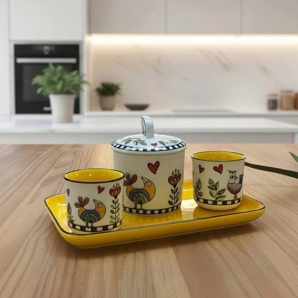 Egan Tazzine da caffè Porcellana Giallo Collezione Cocoricò