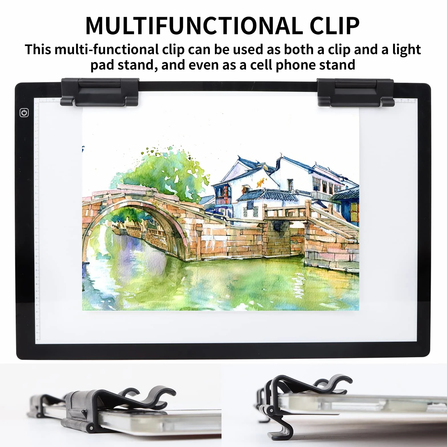 TOHETO A2 Lavagna Luminosa per Disegnare con LED Tracing Light Pad 23.7x15.8 Pollici