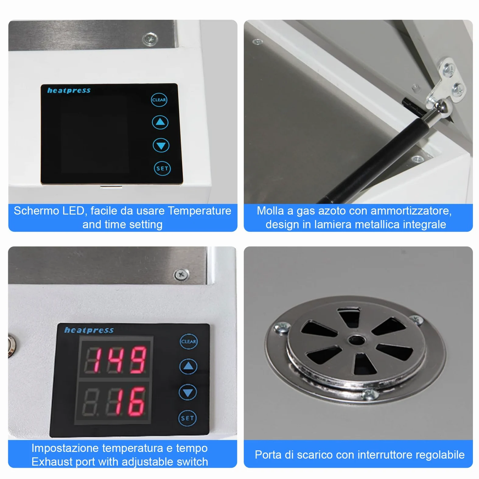 Forno DTF, Essiccatore DTF formato A3/A4/A5/A3+ 13x19 pollici, per la polimerizzazione di pellicole trasferibili con controllo della temperatura (0-300℃) e controllo del tempo