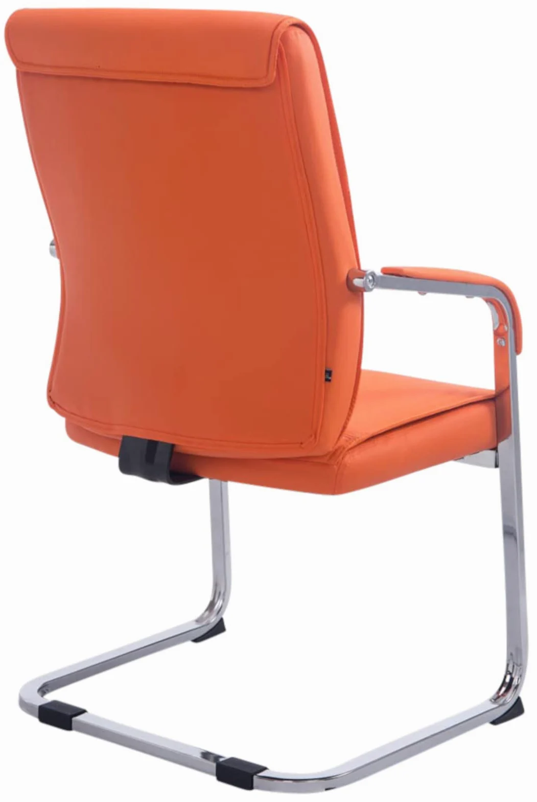 CLP Set Di 2 Sedie Da Conferenza A Sbalzo XXL Anubis Con Rivestimento In Similpelle I Easy Care Con Braccioli, Colore:arancione