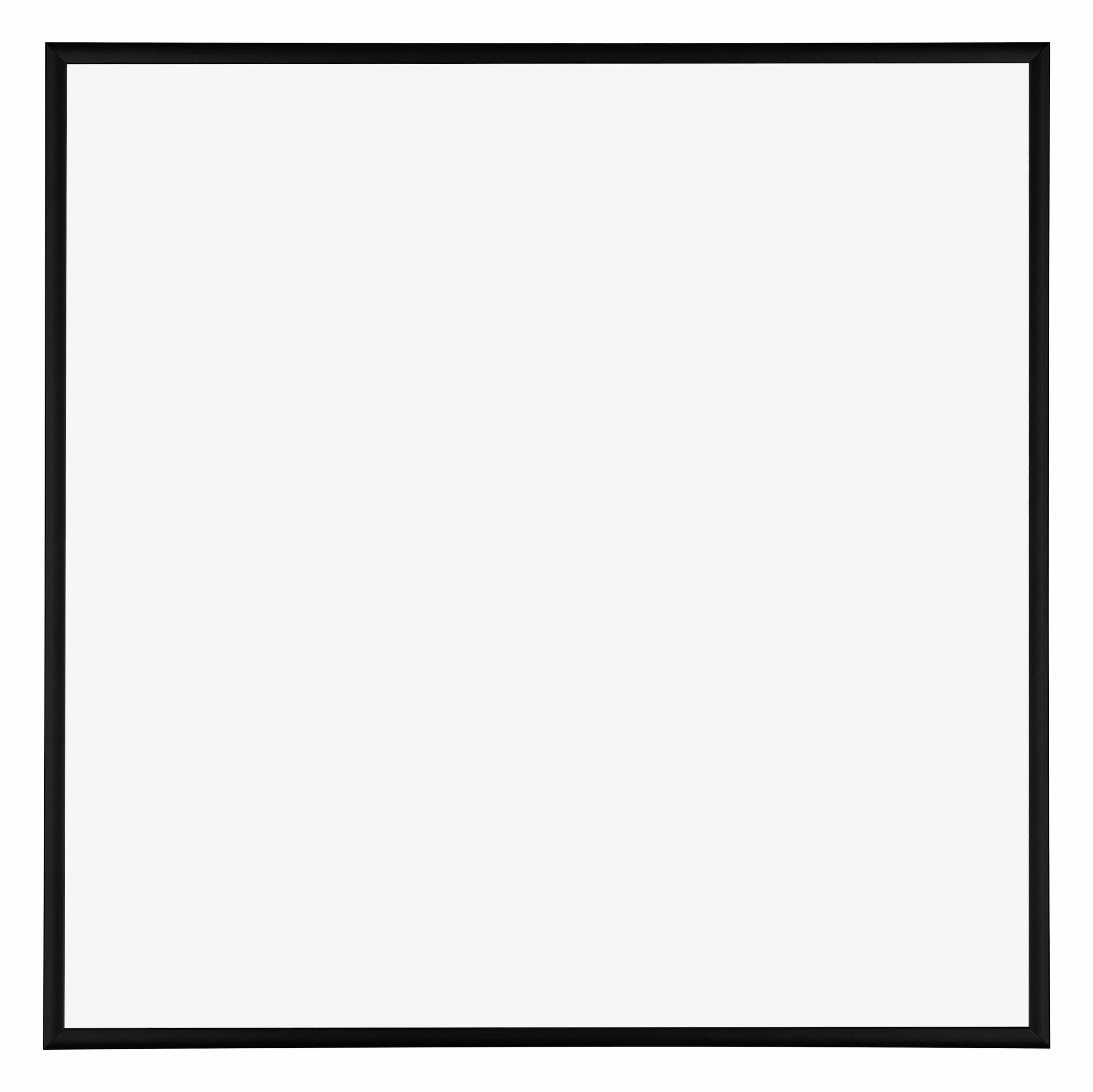 Cornice Decorativa Parete Alluminio Vetro Acryl Antiriflesso 45x45 cm Nero Opaco