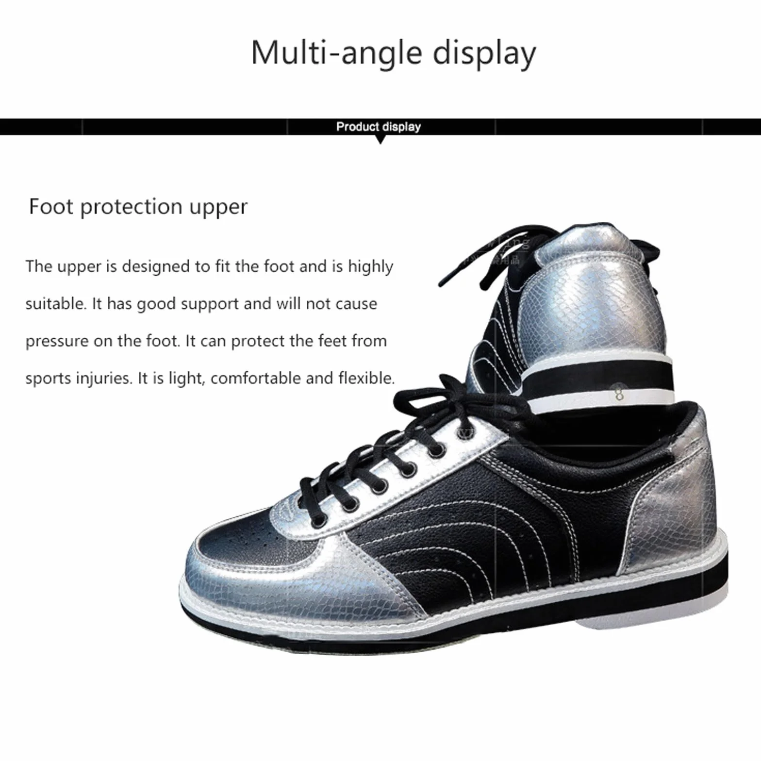 Scarpe da Bowling Uomo Donna in Morbida Pelle Traspirante Antiscivolo Leggero