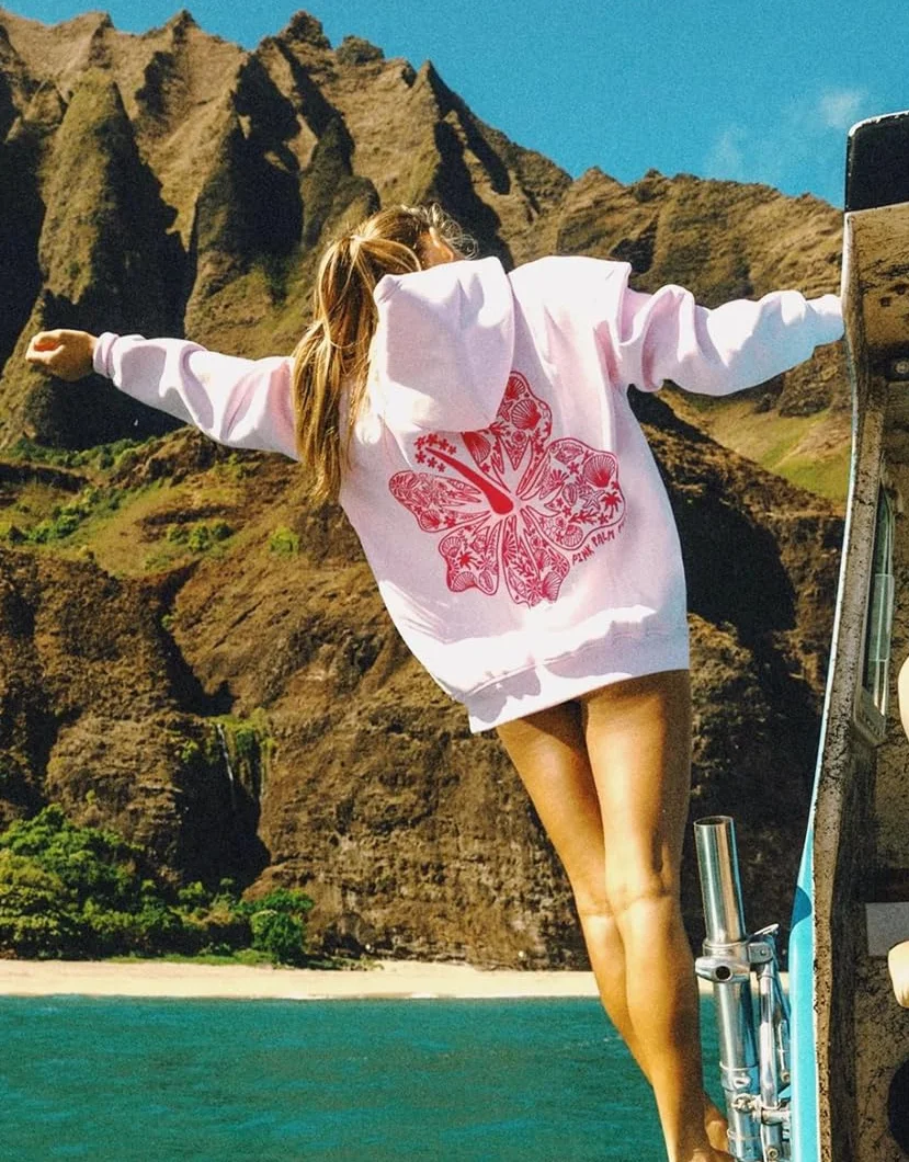 Felpe con Cappuccio Oversize da Donna Palm Puff Hoodie Pullover a Maniche Lunghe Y2K Streetwear