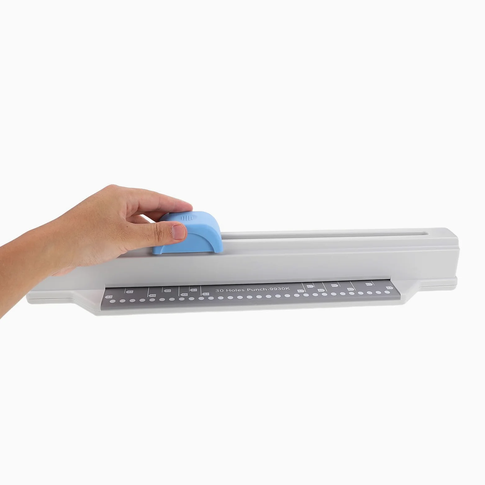 Zerodeko Perforatrice Manuale 30 Fori in Metallo per Fogli Mobili Macchina Portatile per Raccoglitori A4 Utensile da Ufficio Compatto per Perforazione Precisa e Organizzazione Documenti