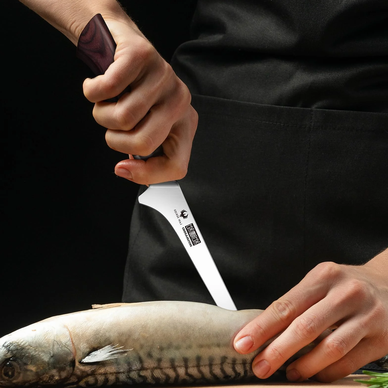 HOSHANHO Coltello per Sfilettare 18cm, Professionale Coltello da Disosso Super Affilato, Ultra Affilati Coltello cucina Professionale in Acciaio Inox
