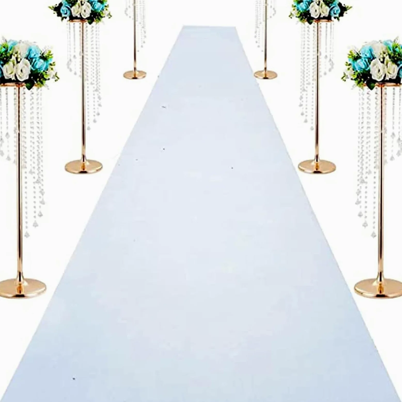 Tappeto Corridoio Matrimonio Tappeto Cerimonia Evento Bianco, Spessore 2mm Tappeto Passerella Nuziale Antiscivolo per Cerimonia Compleanno Decorazione Esterna Natale, 1m/1.2m/1.5m Largo ( Size : 1.5x2