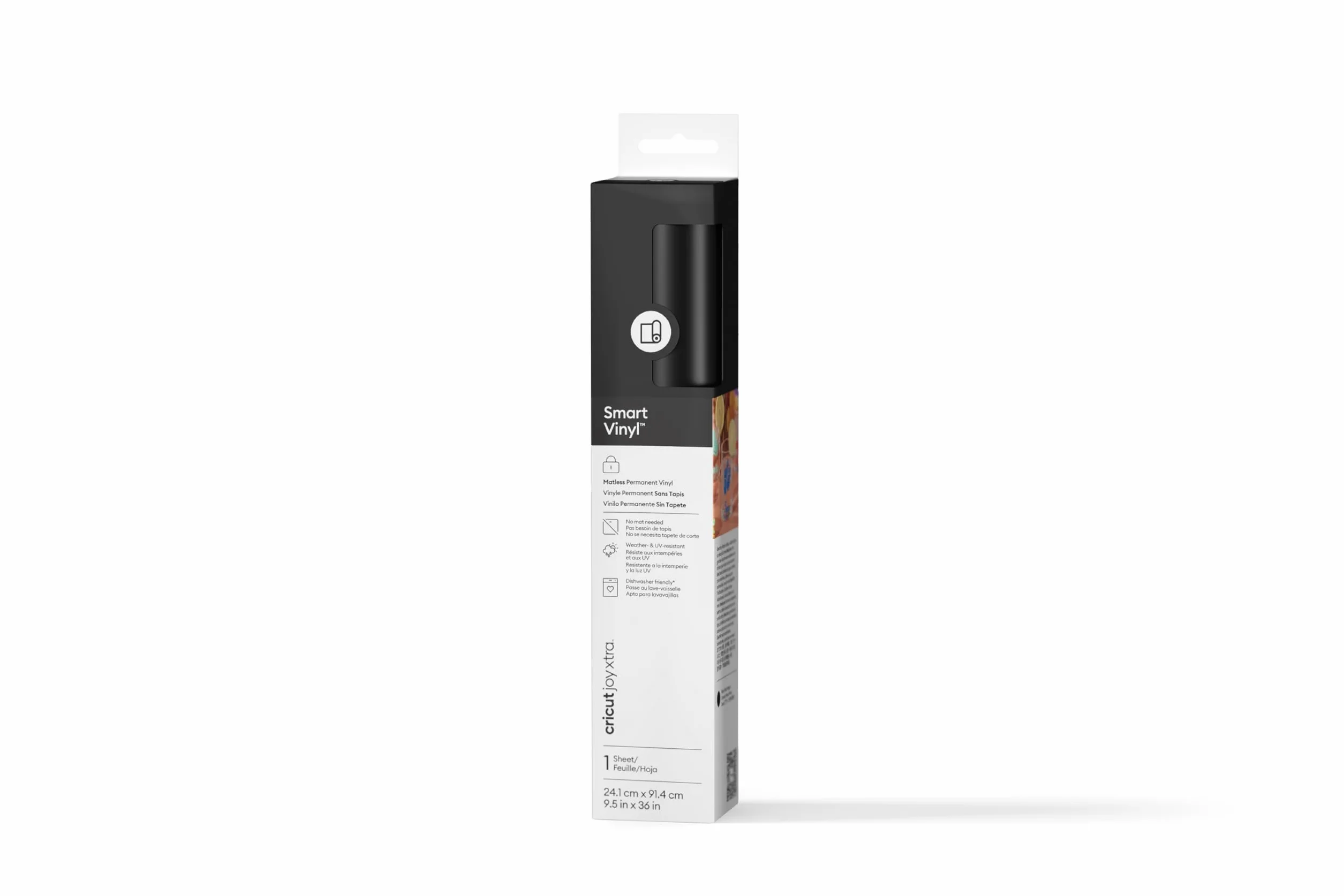 Cricut Smart Vinyl Permanent Joy Xtra 24,1 x 91,5 cm 1 foglio nero