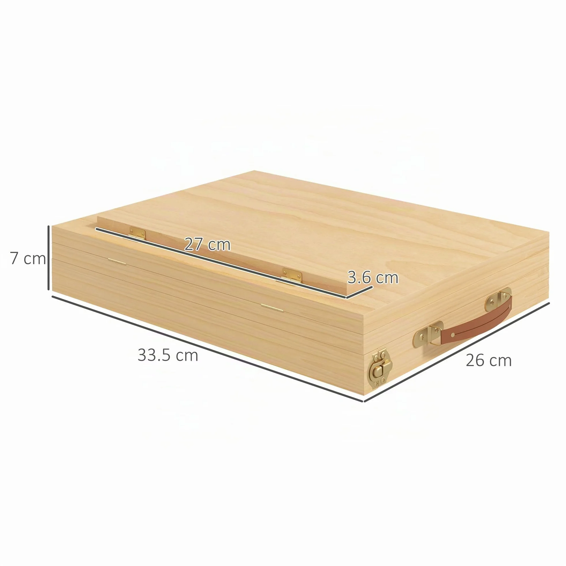 Vinsetto Cavalletto per Pittura Pieghevole Legno Faggio Angolazione Regolabile 33.5x26x26 cm