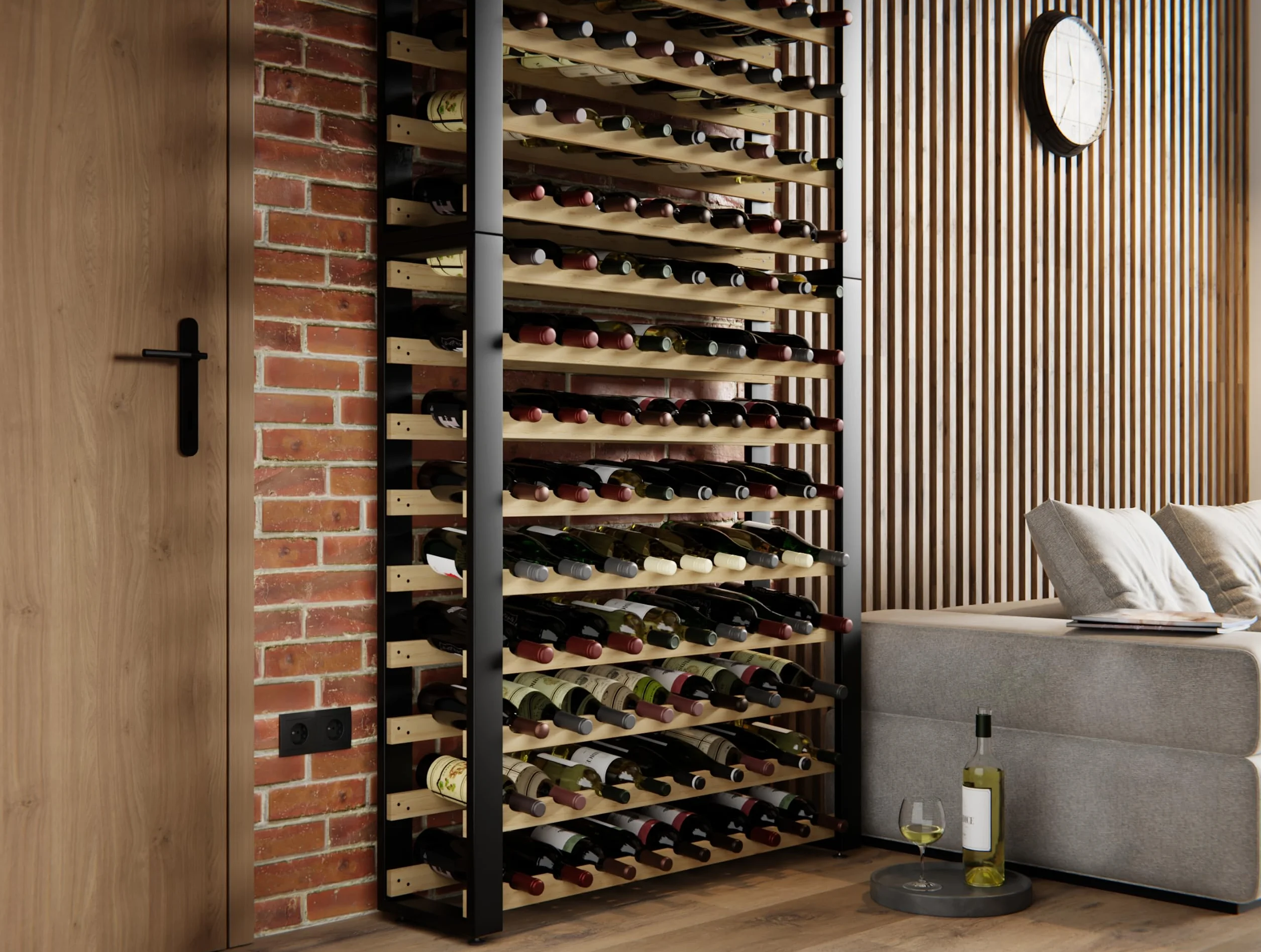Lenmar Armadietto per Vino LOFT 135 Legno 204 x 104 x 27 135 Bottiglie