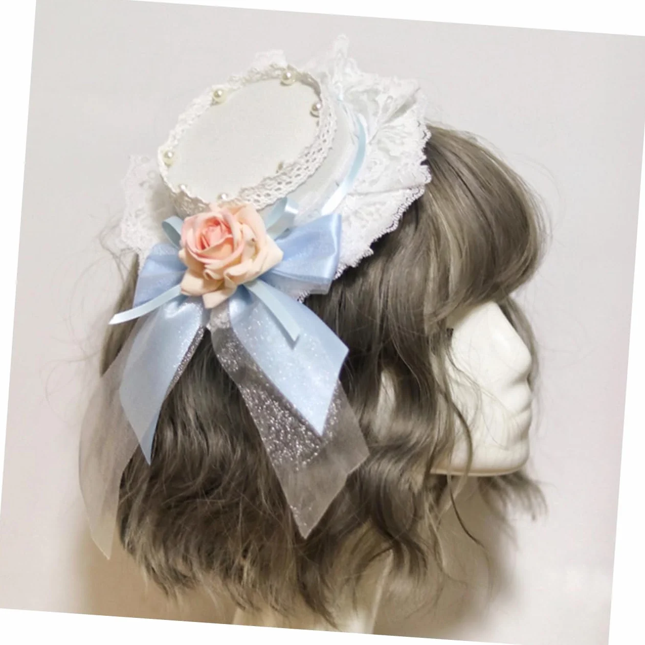 Cappello Embrione Cappello Cappelli Accessori per La Realizzazione di Copricapo Sentito Accessorio Elegante Stoffa Nozze Tessuto Berretto Calvo Signore Beige Rete