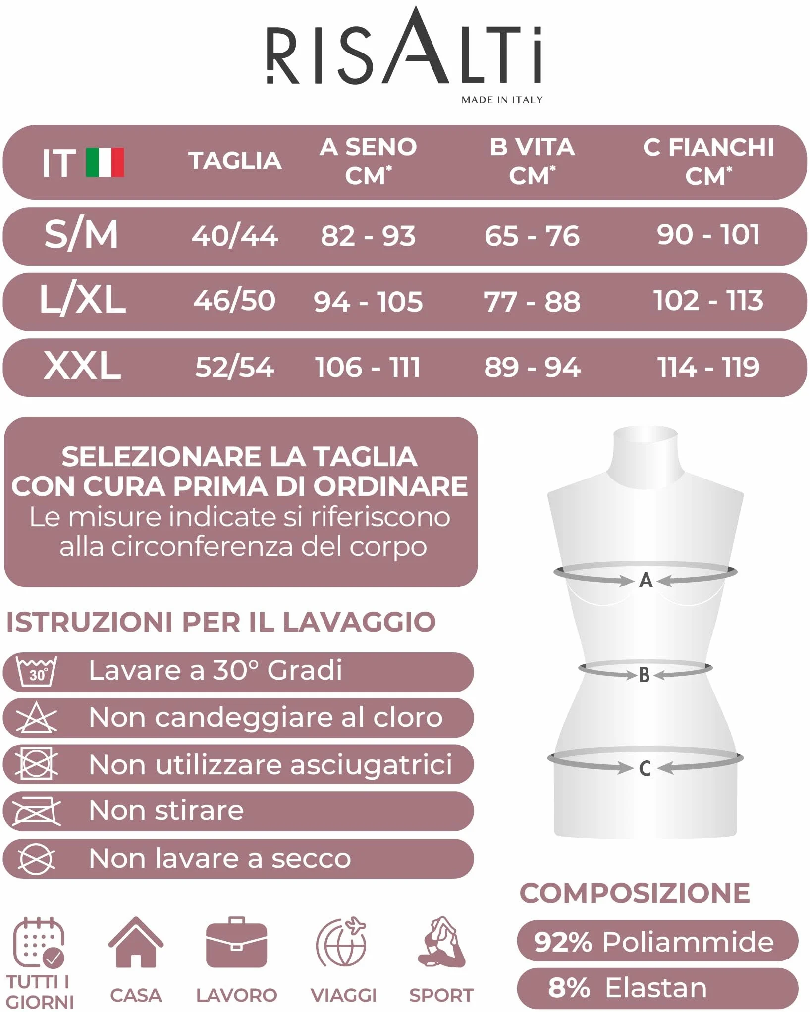 Risalti Bralette Donna Senza Cuciture Reggiseno Senza Ferretto 3 pz Microfibra Elasticizzata Made in Italy