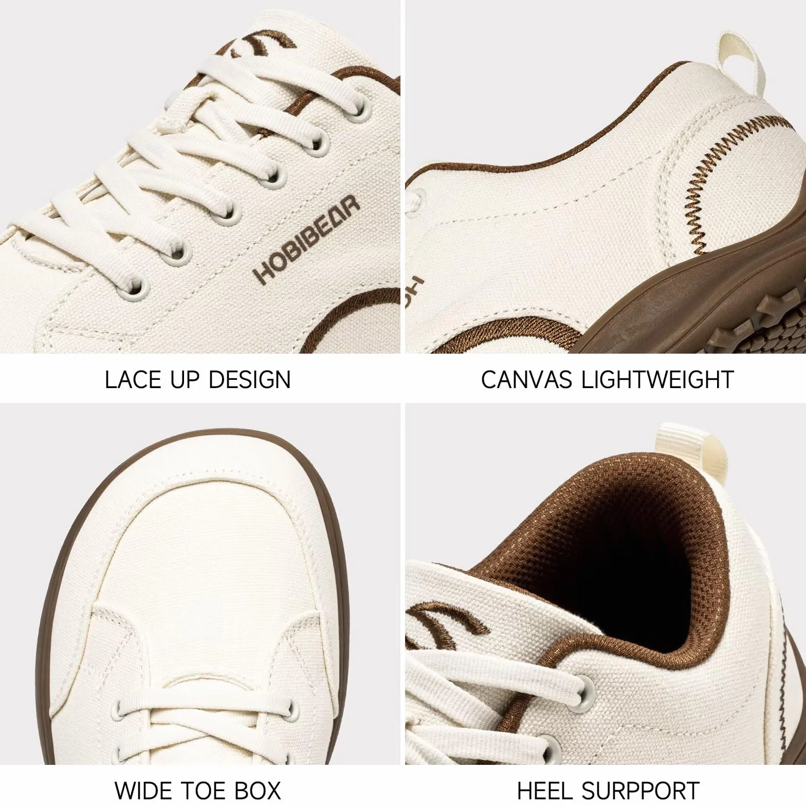 HOBIBEAR Scarpe minimaliste con Punta Larga Antiscivolo in Tela Unisex