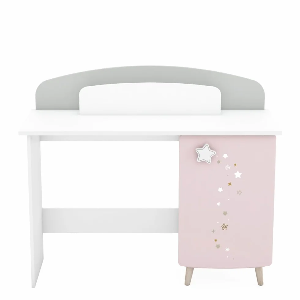 SCRIVANIA per Bambini Cosmos, Grigio/Rosa/Bianco, Scrivania per Bambini