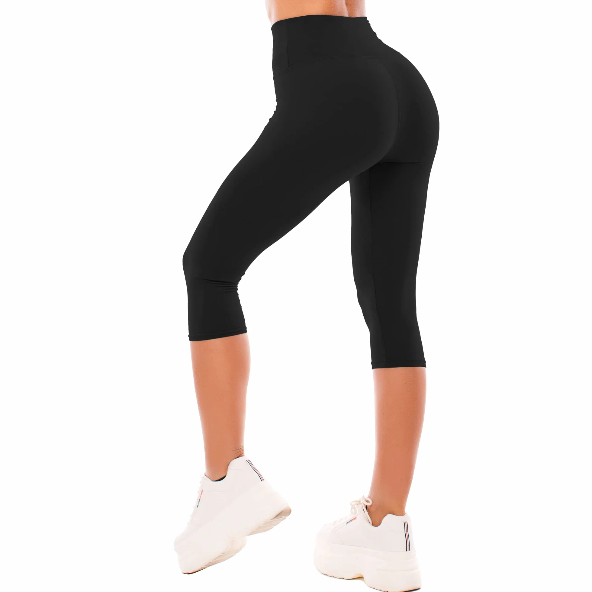 SINOPHANT Leggins Capri Vita Alta Donna Estivi Fitness Corti Pantaloncini Yoga Coprenti Opaco Elastici Morbido