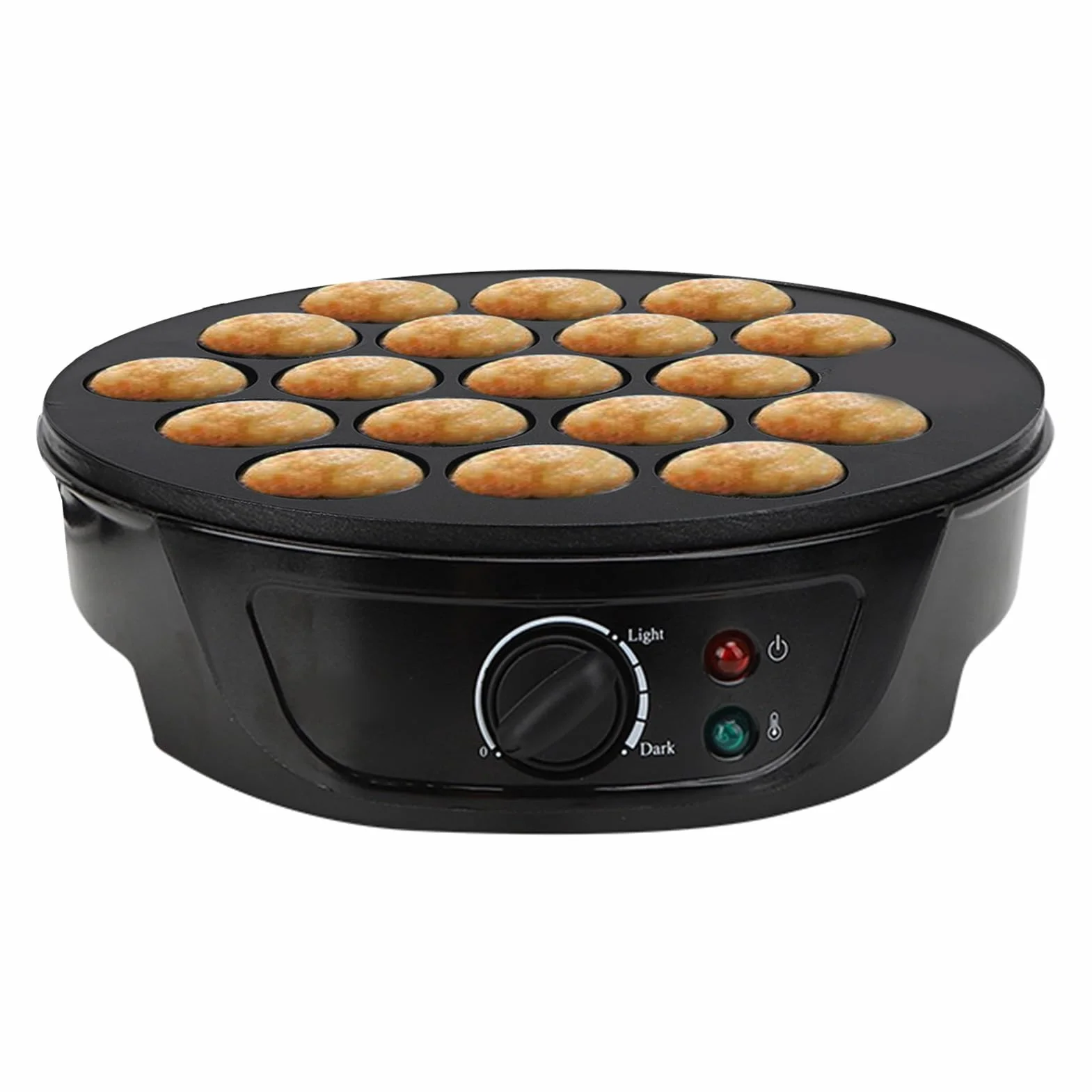 lyrlody Macchina per Takoyaki 18 Stampi Rotondi 750W Rivestimento Antiaderente